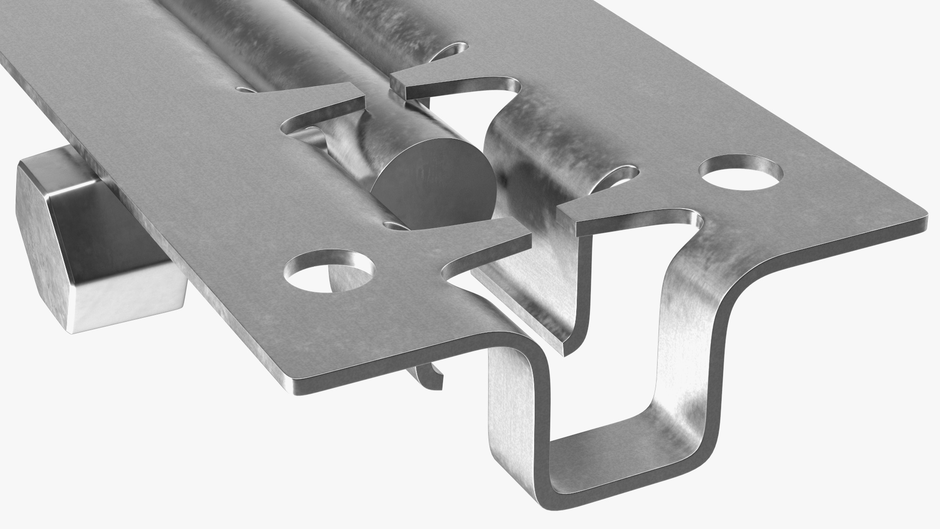 Chrome Sliding Door Locks Set 3D model