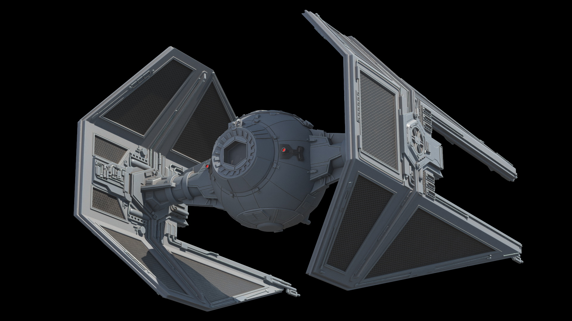 3D model Star Wars TIE Interceptor