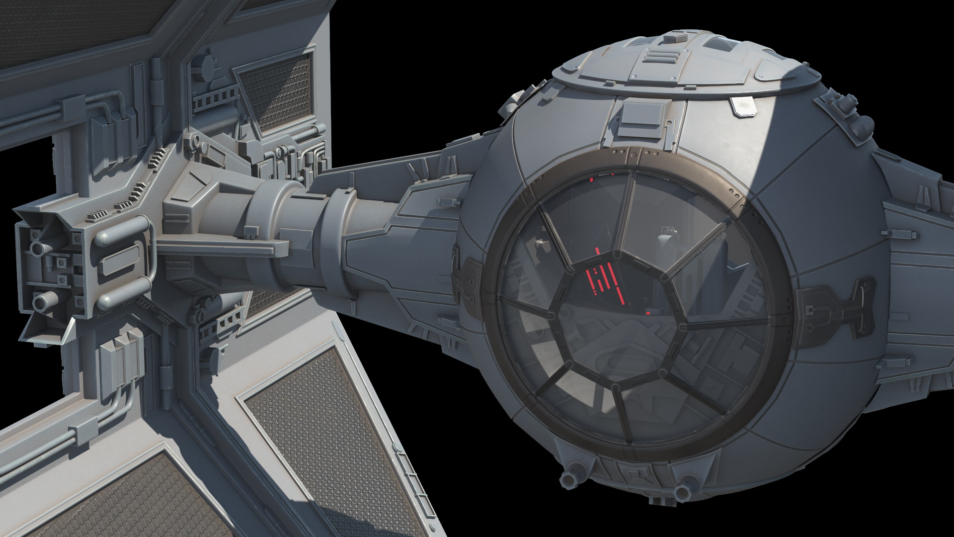 3D model Star Wars TIE Interceptor