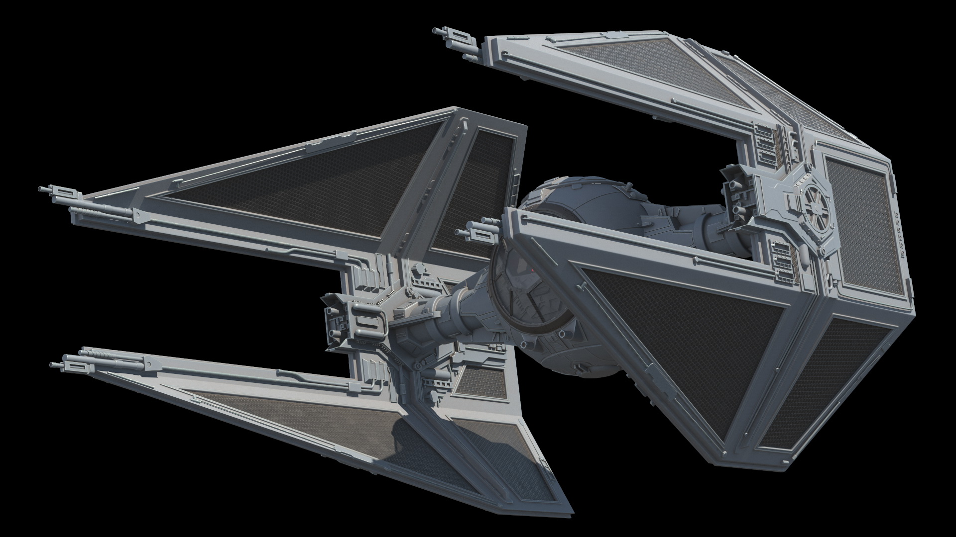 3D model Star Wars TIE Interceptor