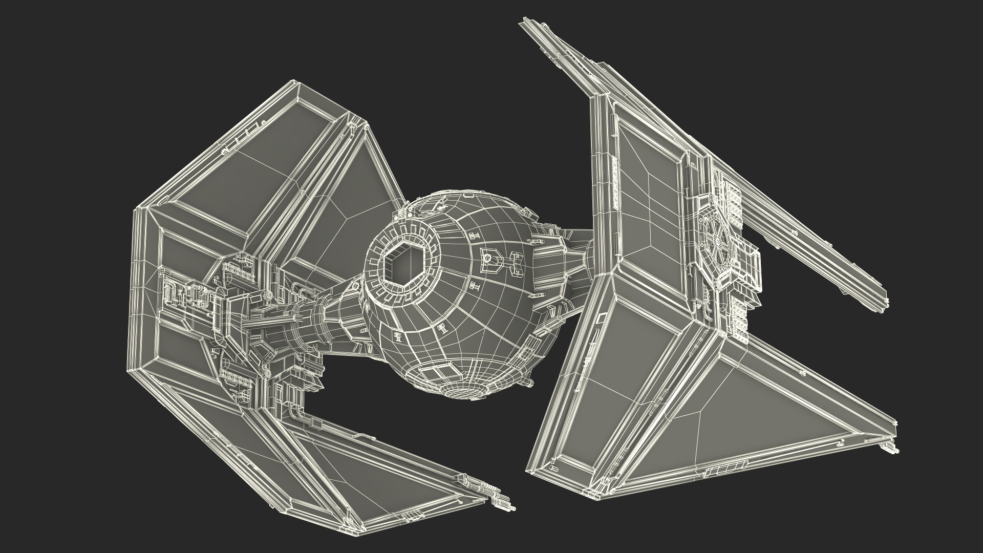 3D model Star Wars TIE Interceptor