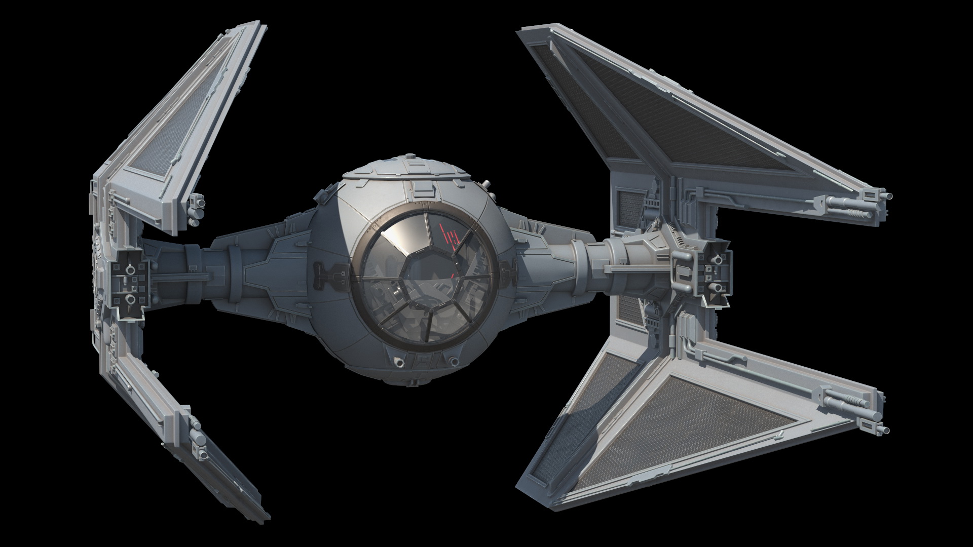 3D model Star Wars TIE Interceptor