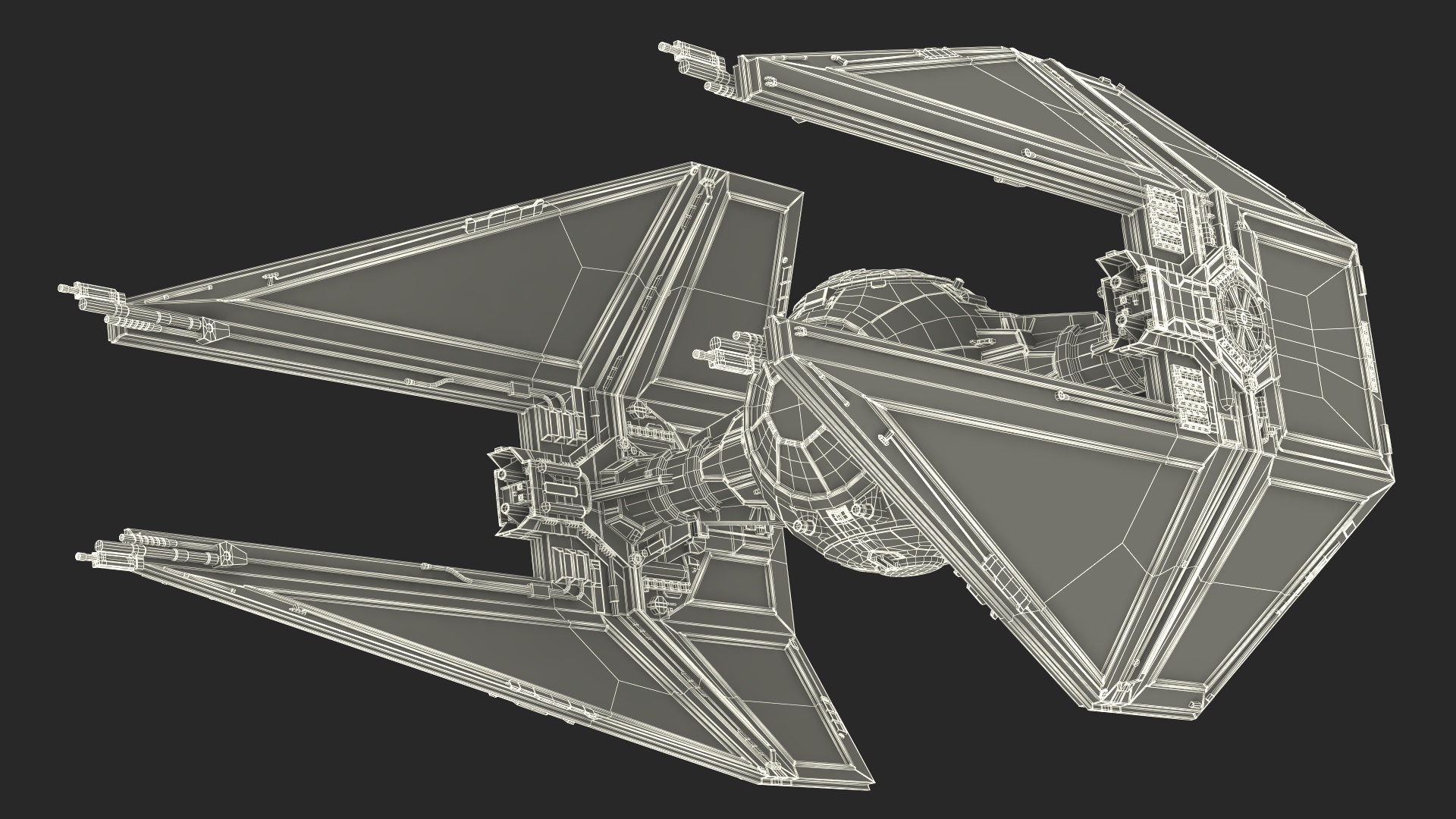 3D model Star Wars TIE Interceptor