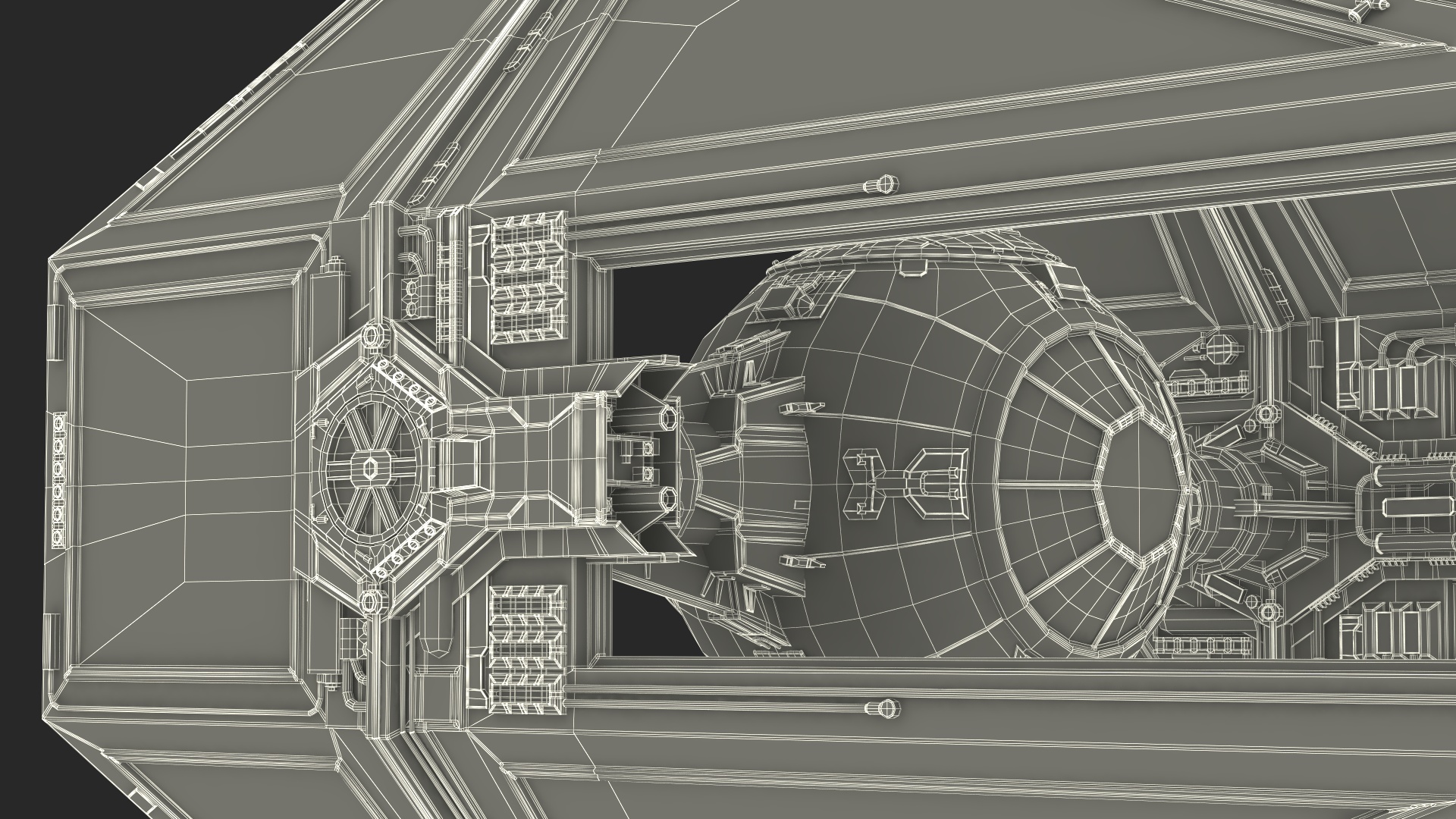 3D model Star Wars TIE Interceptor