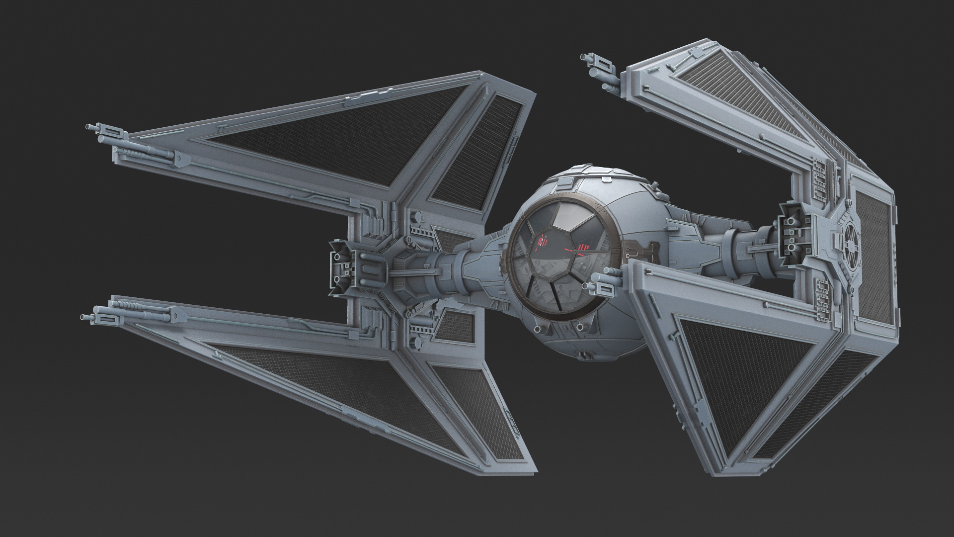 3D model Star Wars TIE Interceptor