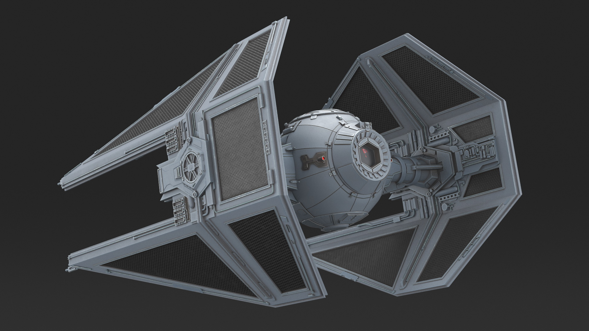 3D model Star Wars TIE Interceptor