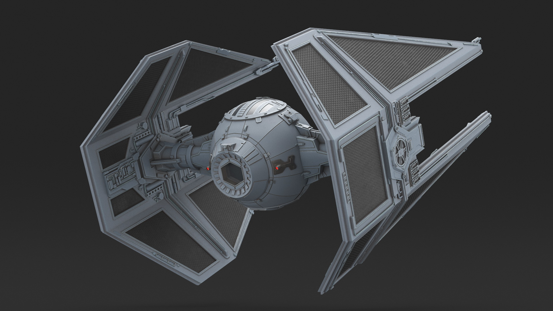 3D model Star Wars TIE Interceptor
