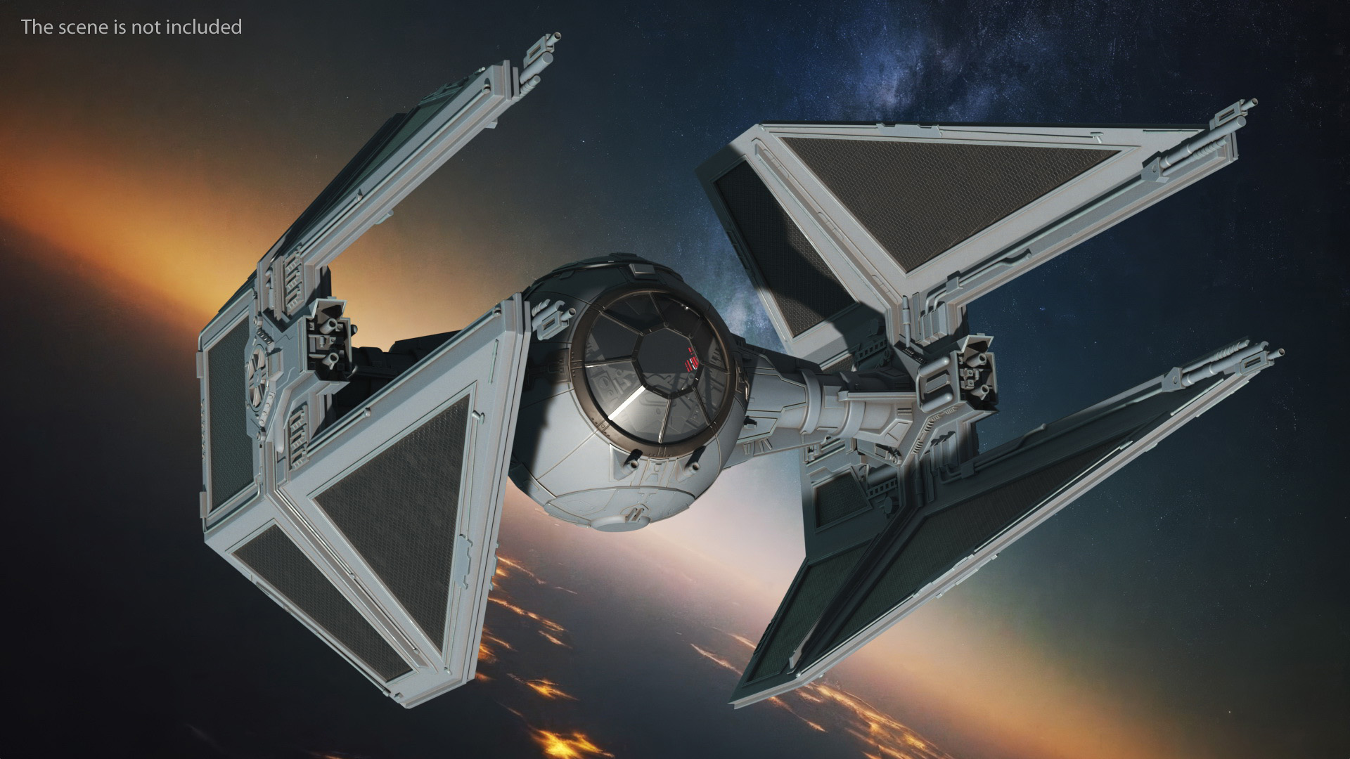 3D model Star Wars TIE Interceptor