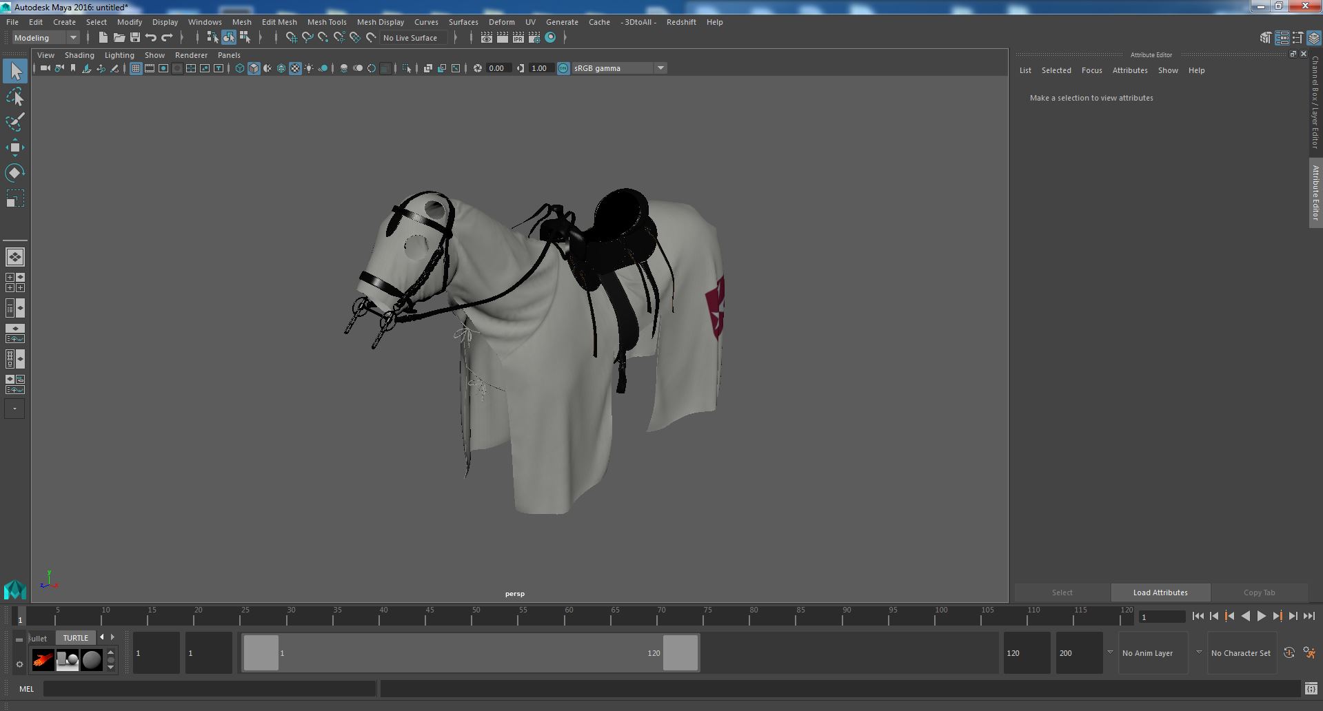 3D model Crusader Horse Armor