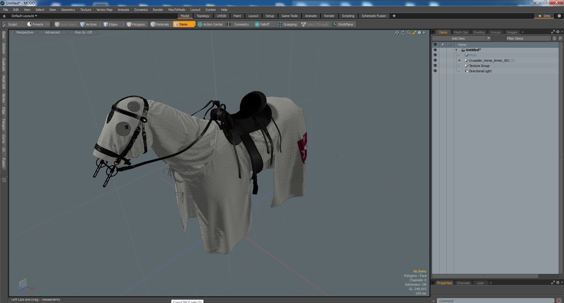 3D model Crusader Horse Armor