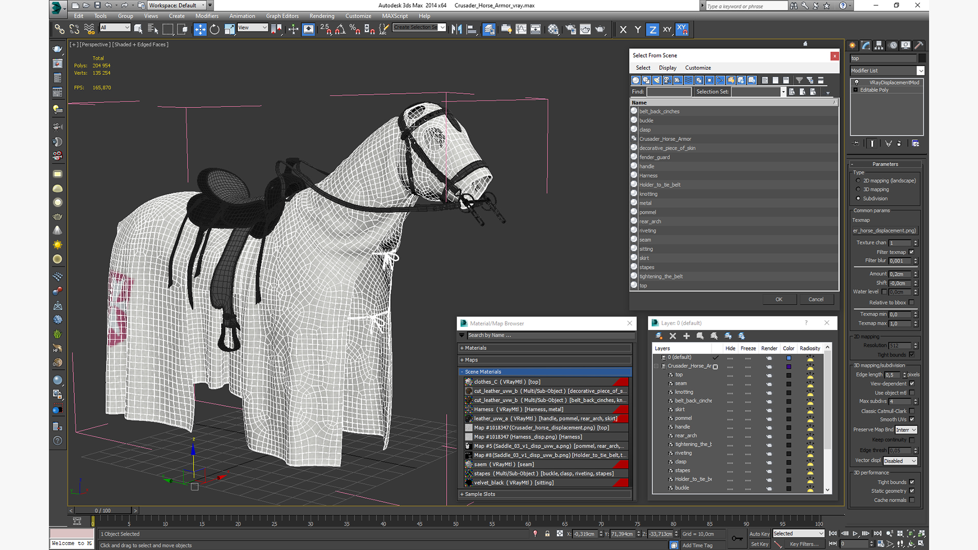 3D model Crusader Horse Armor