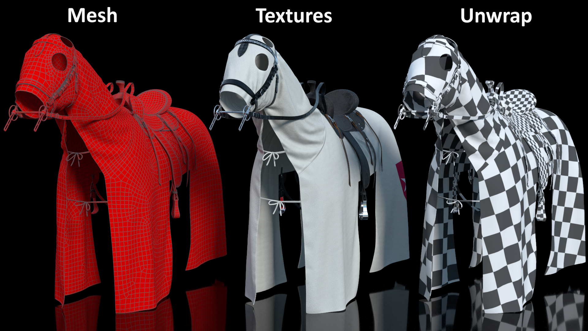 3D model Crusader Horse Armor