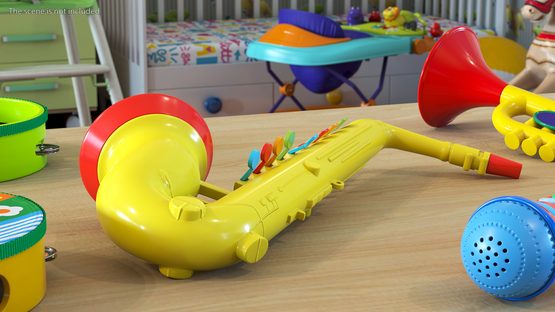 3D model Plastic Colorful Toy Saxophone