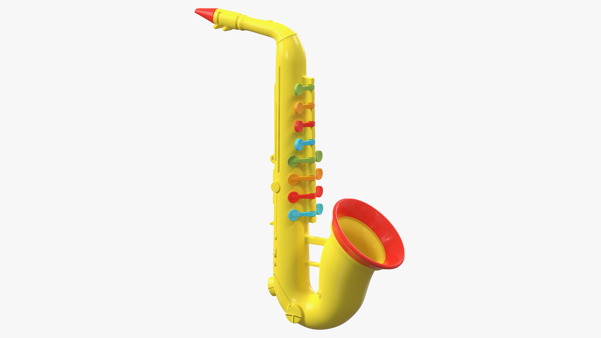 3D model Plastic Colorful Toy Saxophone
