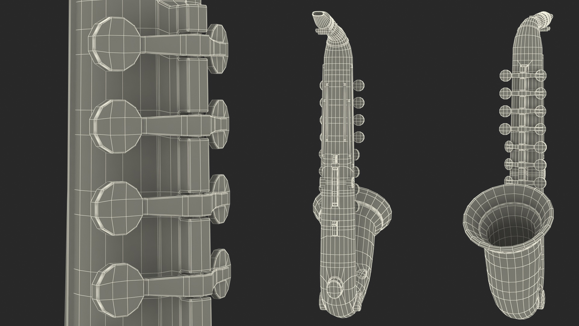 3D model Plastic Colorful Toy Saxophone