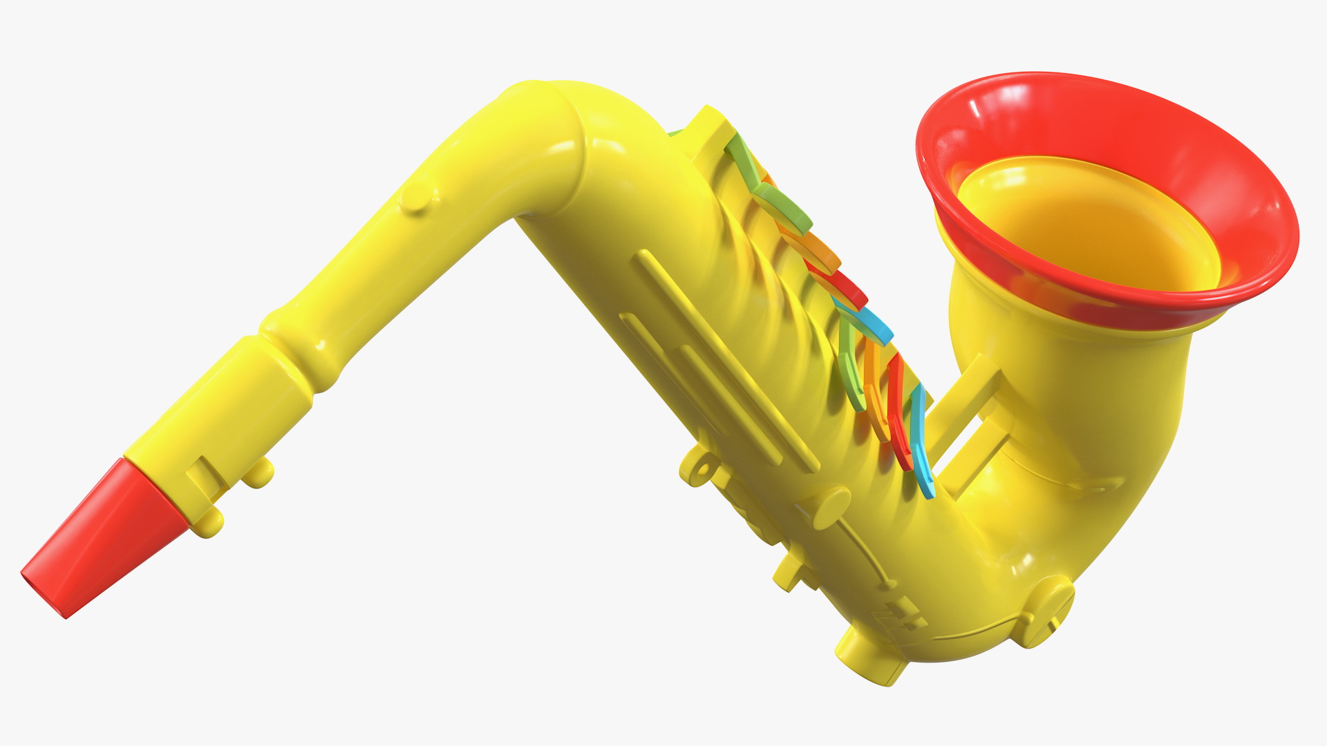 3D model Plastic Colorful Toy Saxophone