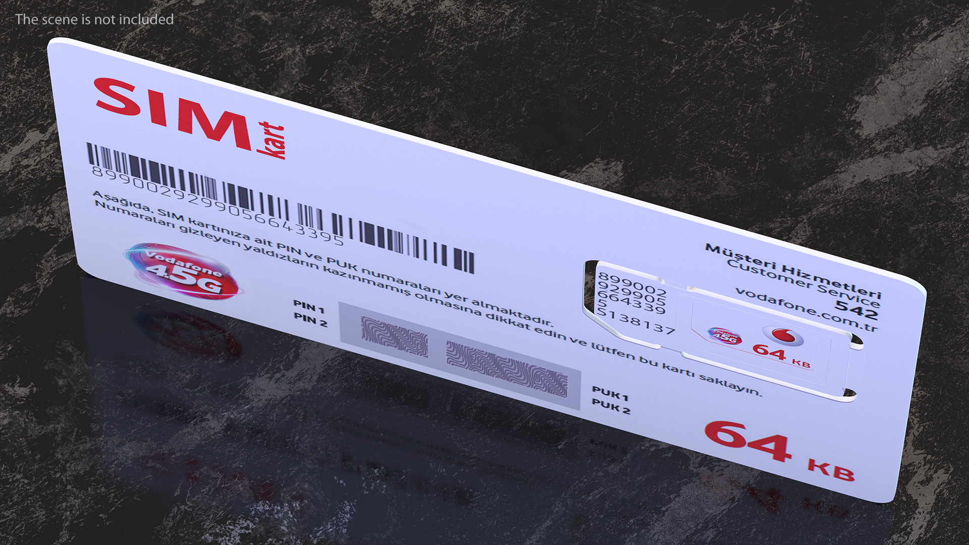 Vodafone Sim Card 3D