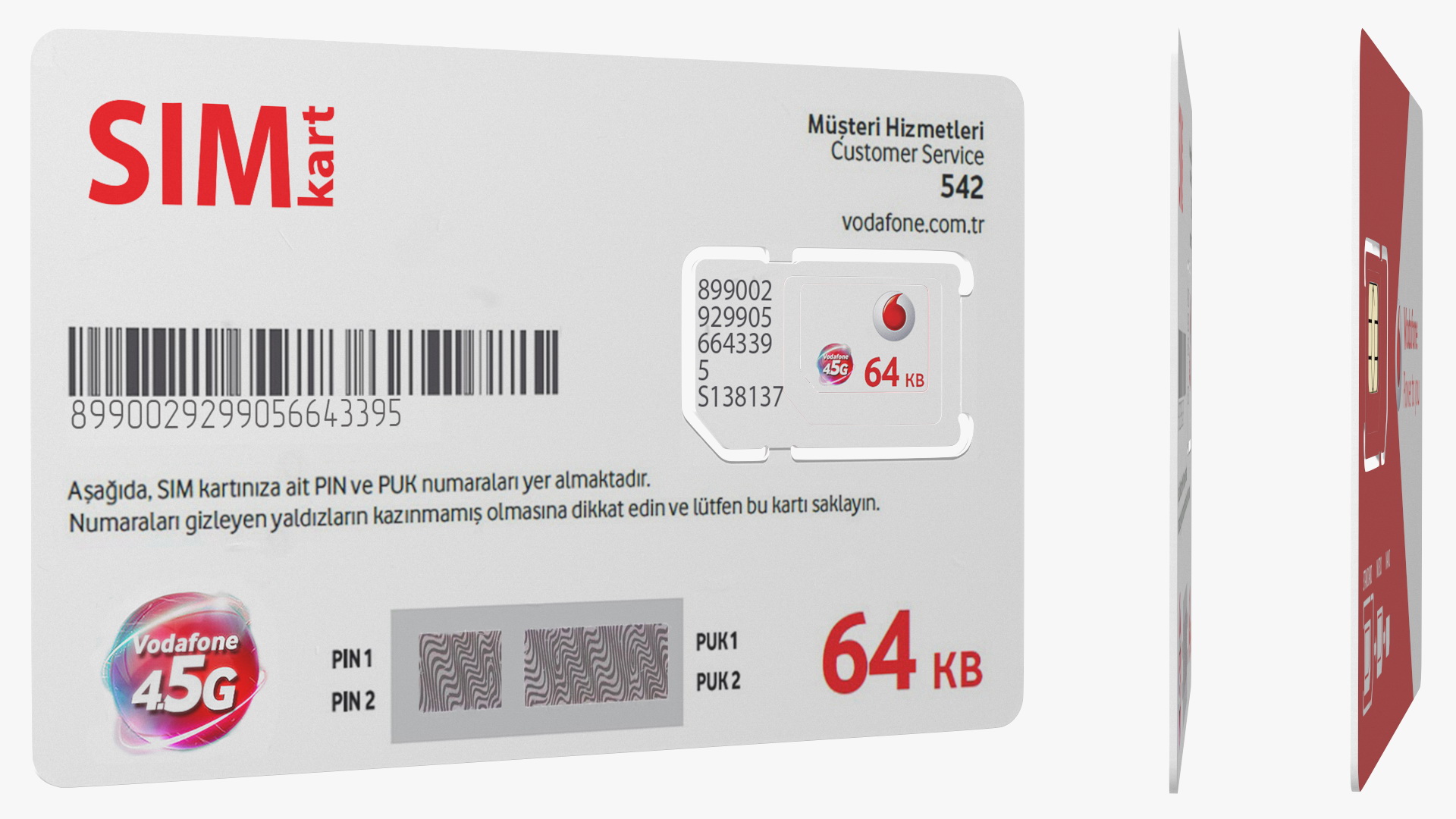 Vodafone Sim Card 3D