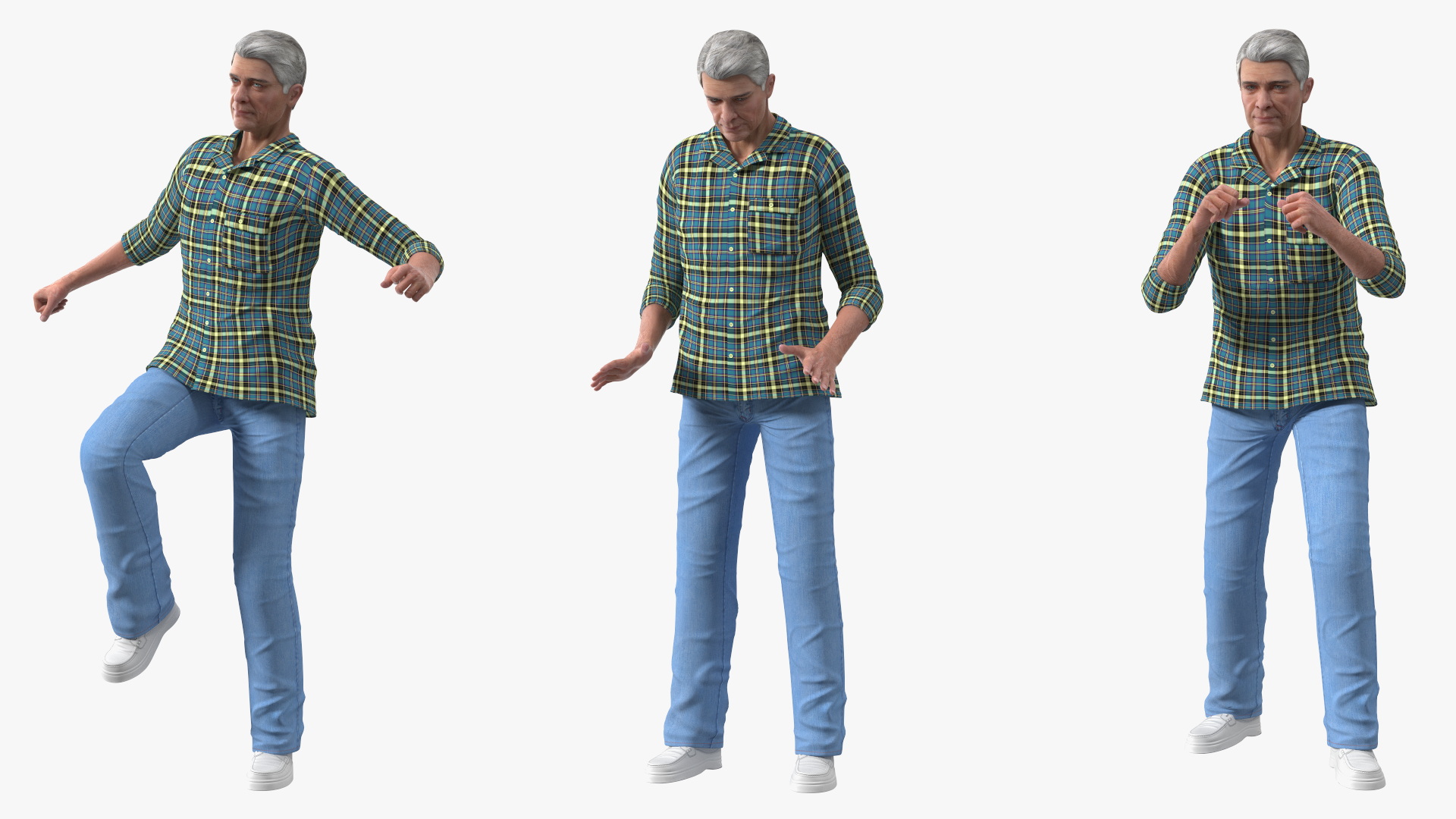 Man on Riding Lawn Mower with Bagger Cub Cadet CC30E Rigged 3D model
