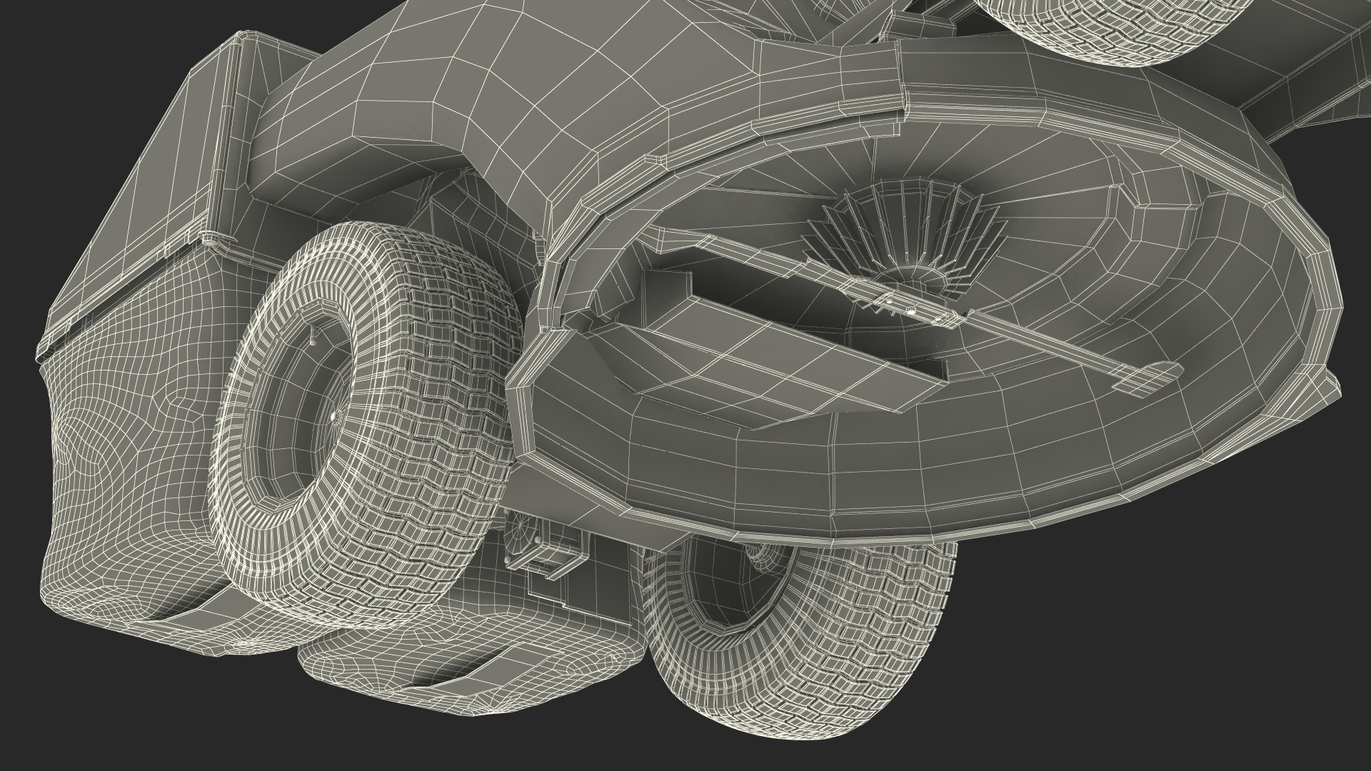 Man on Riding Lawn Mower with Bagger Cub Cadet CC30E Rigged 3D model