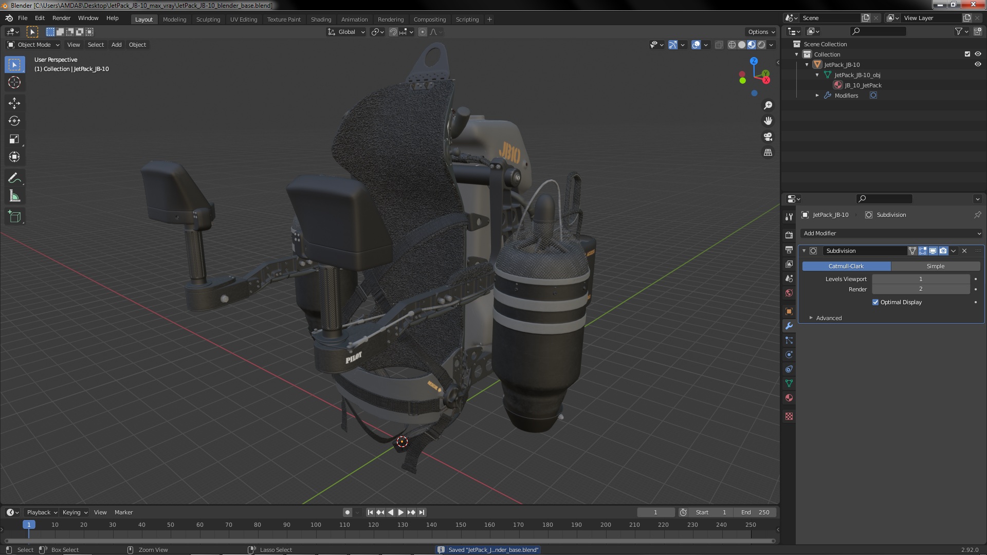 3D JetPack JB-10 model