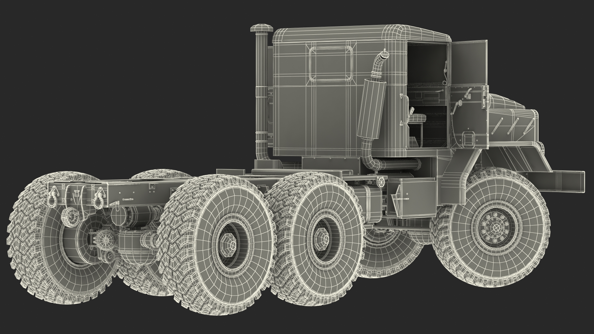 M939 Military Truck Green Rigged 3D