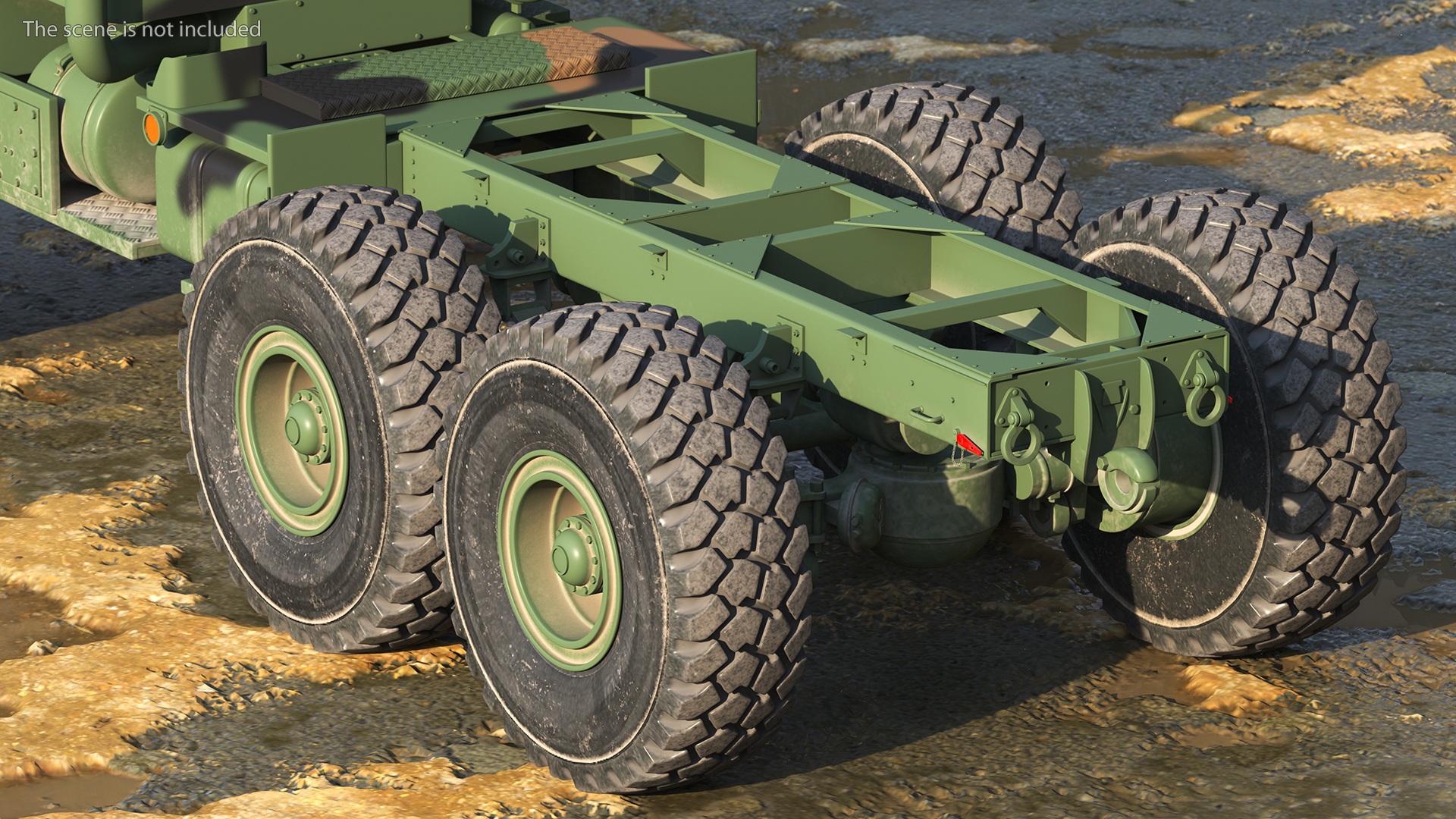 M939 Military Truck Green Rigged 3D