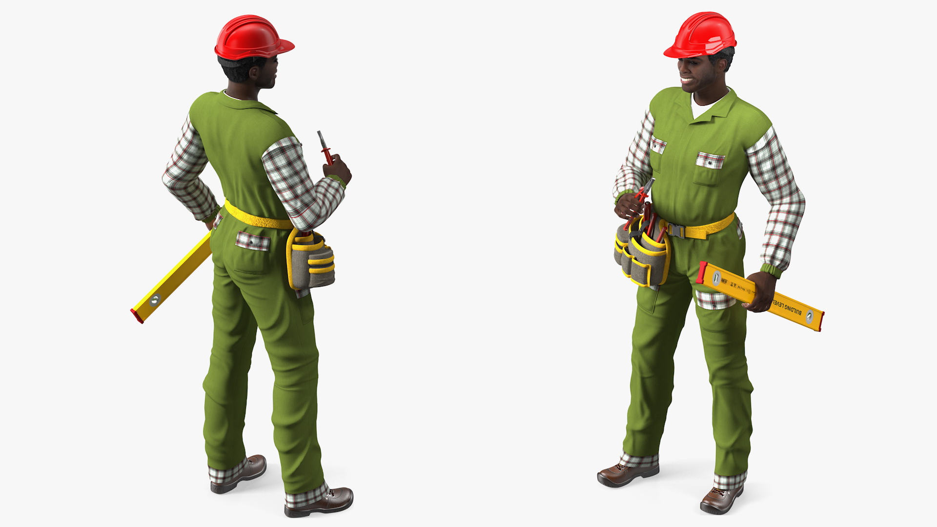 3D Dark Skinned Black Builder