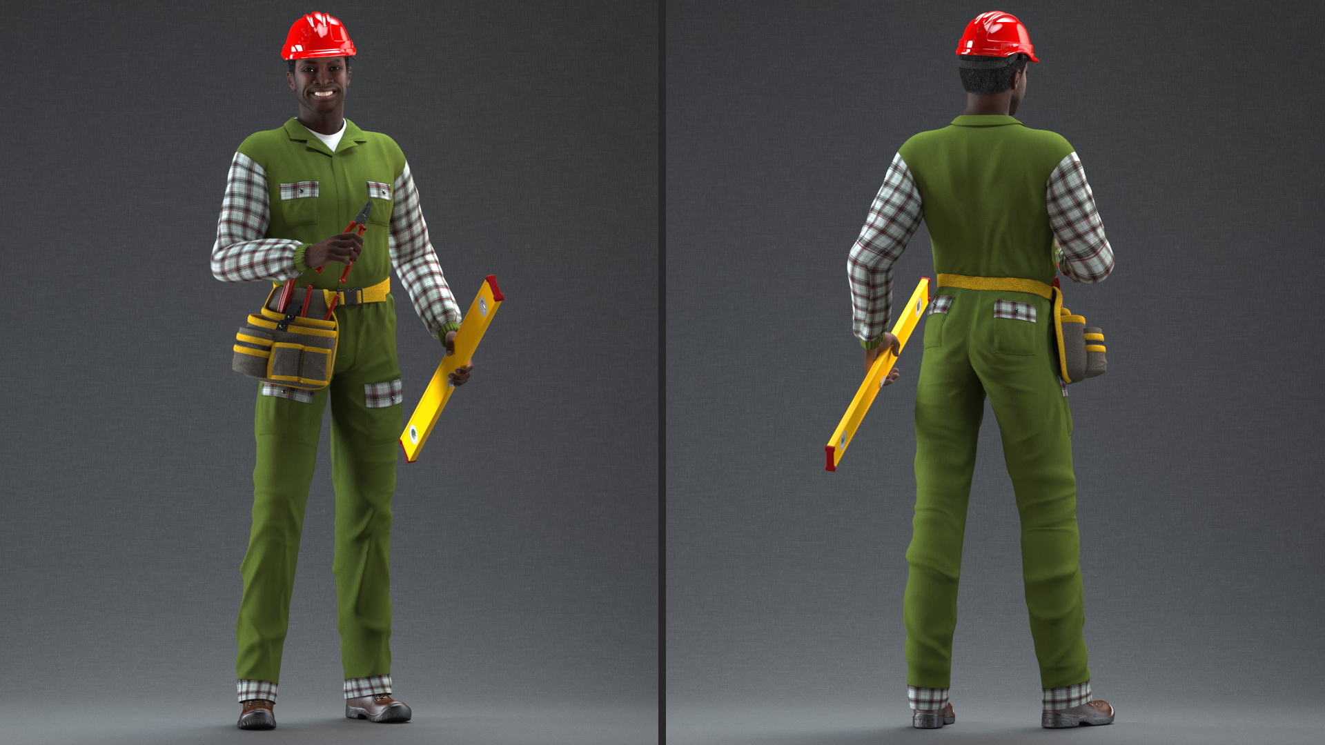 3D Dark Skinned Black Builder