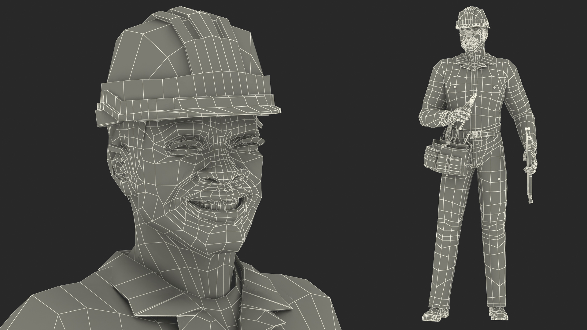 3D Dark Skinned Black Builder