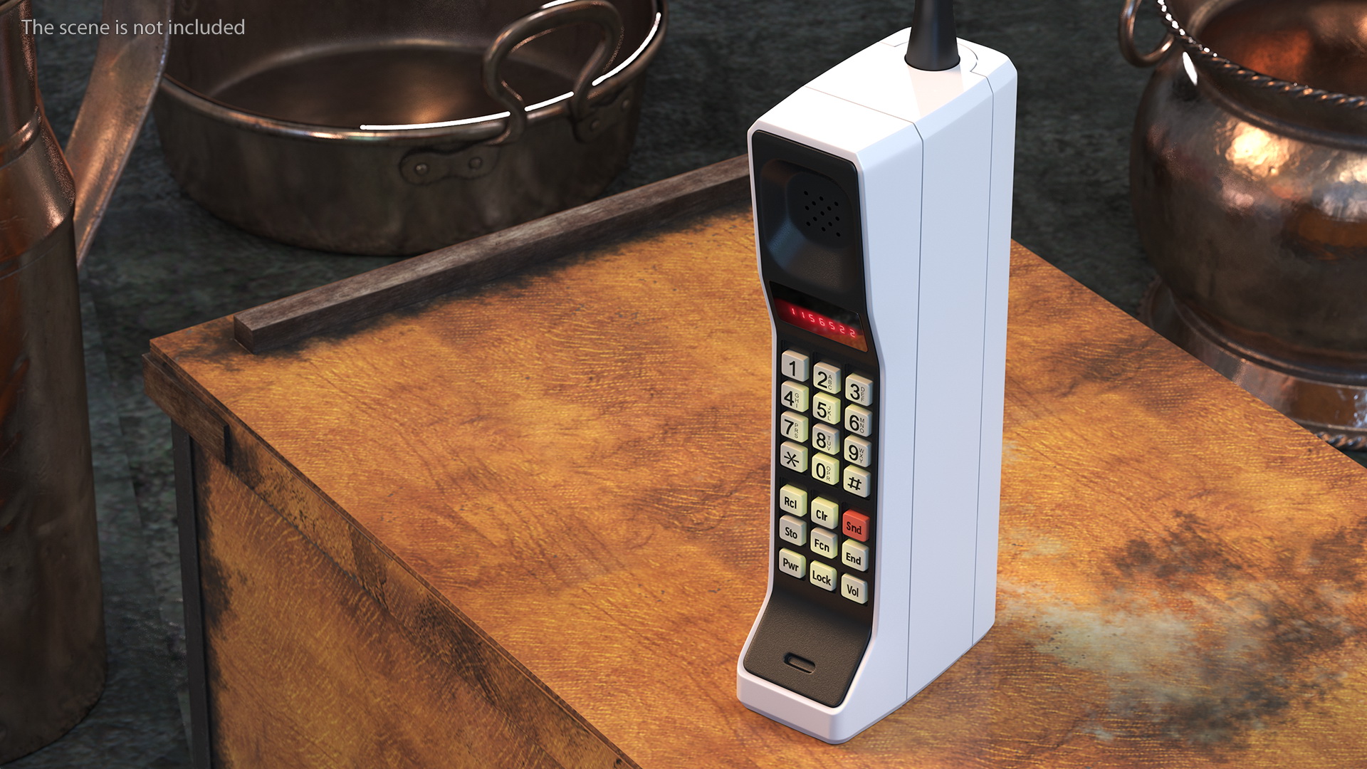 Vintage 1G Brick Cell Phone 3D