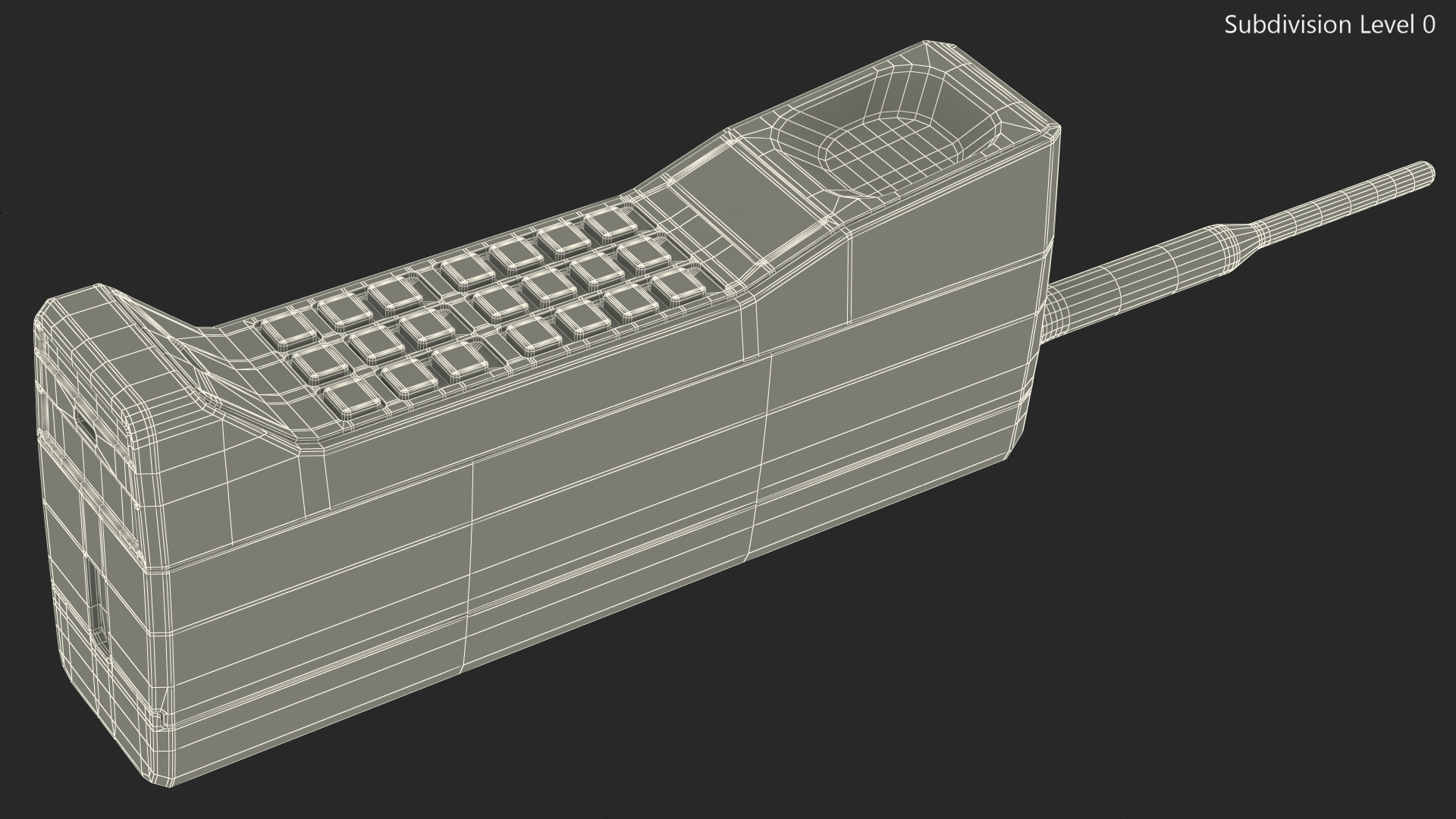 Vintage 1G Brick Cell Phone 3D