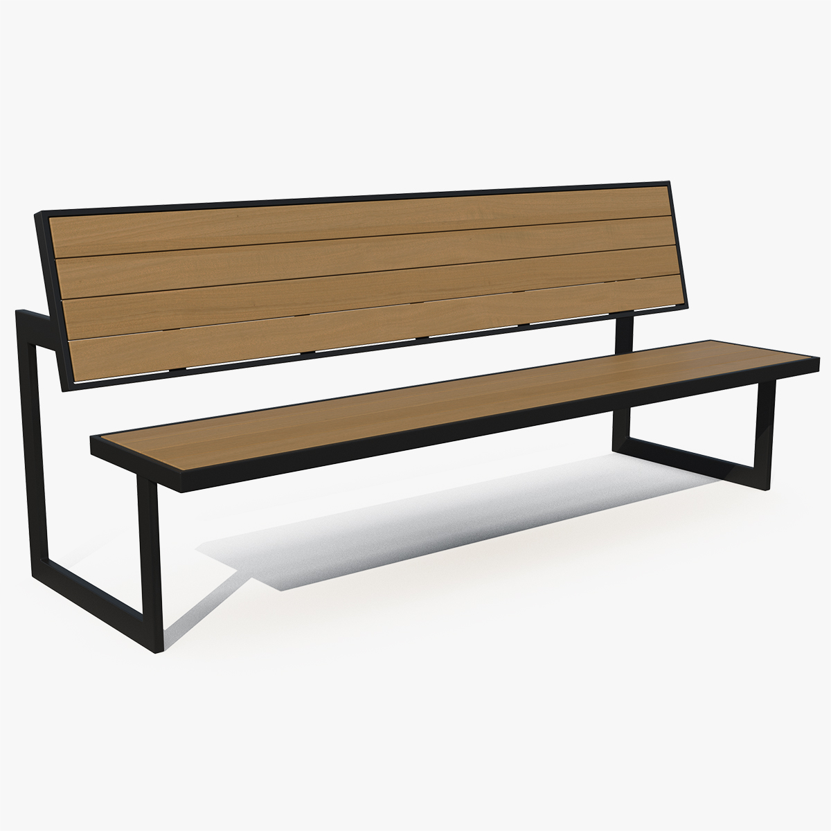 Street Bench 3D Model
