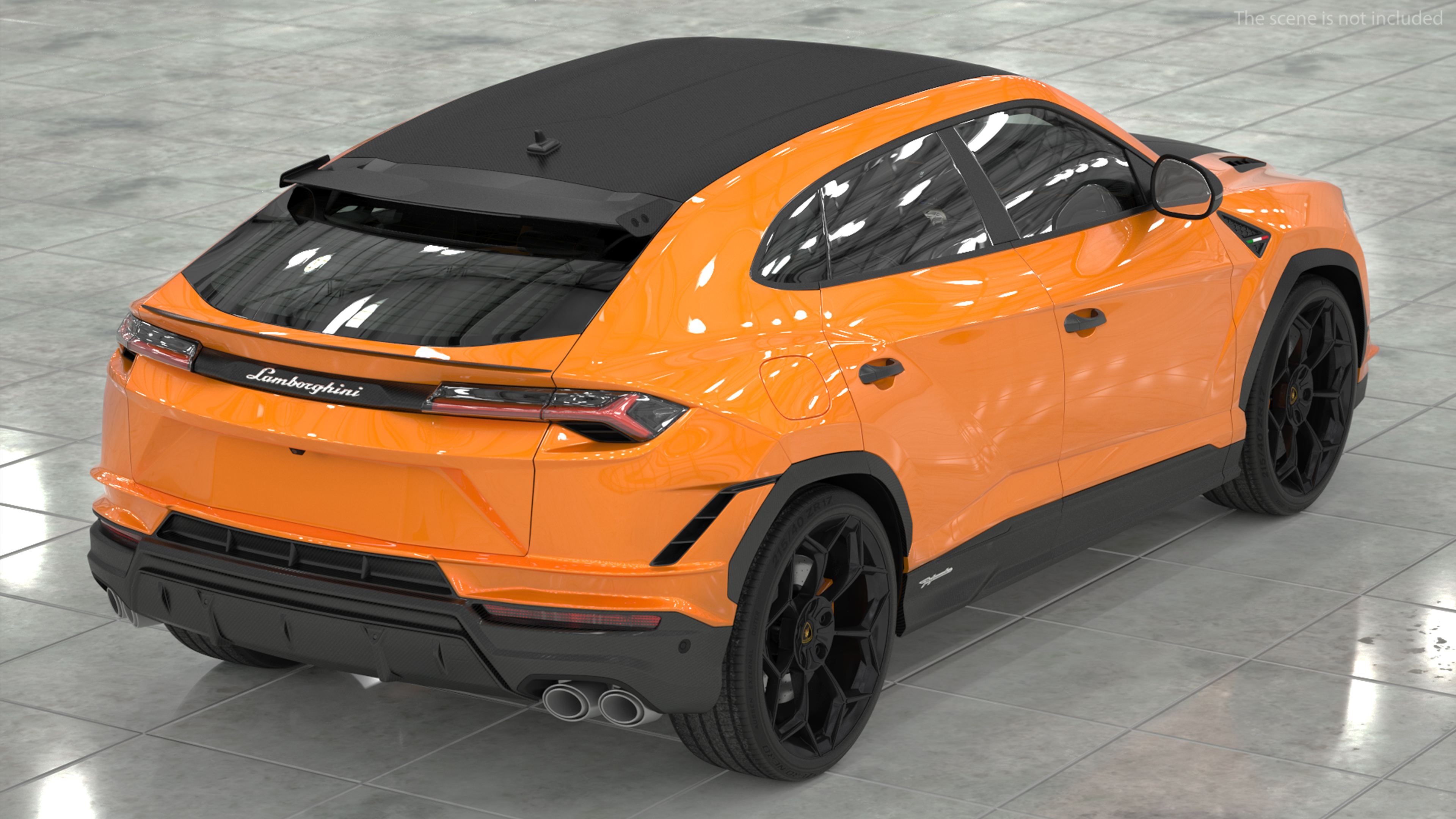 3D model Lamborghini Urus Performante Super Luxury SUV Lights ON