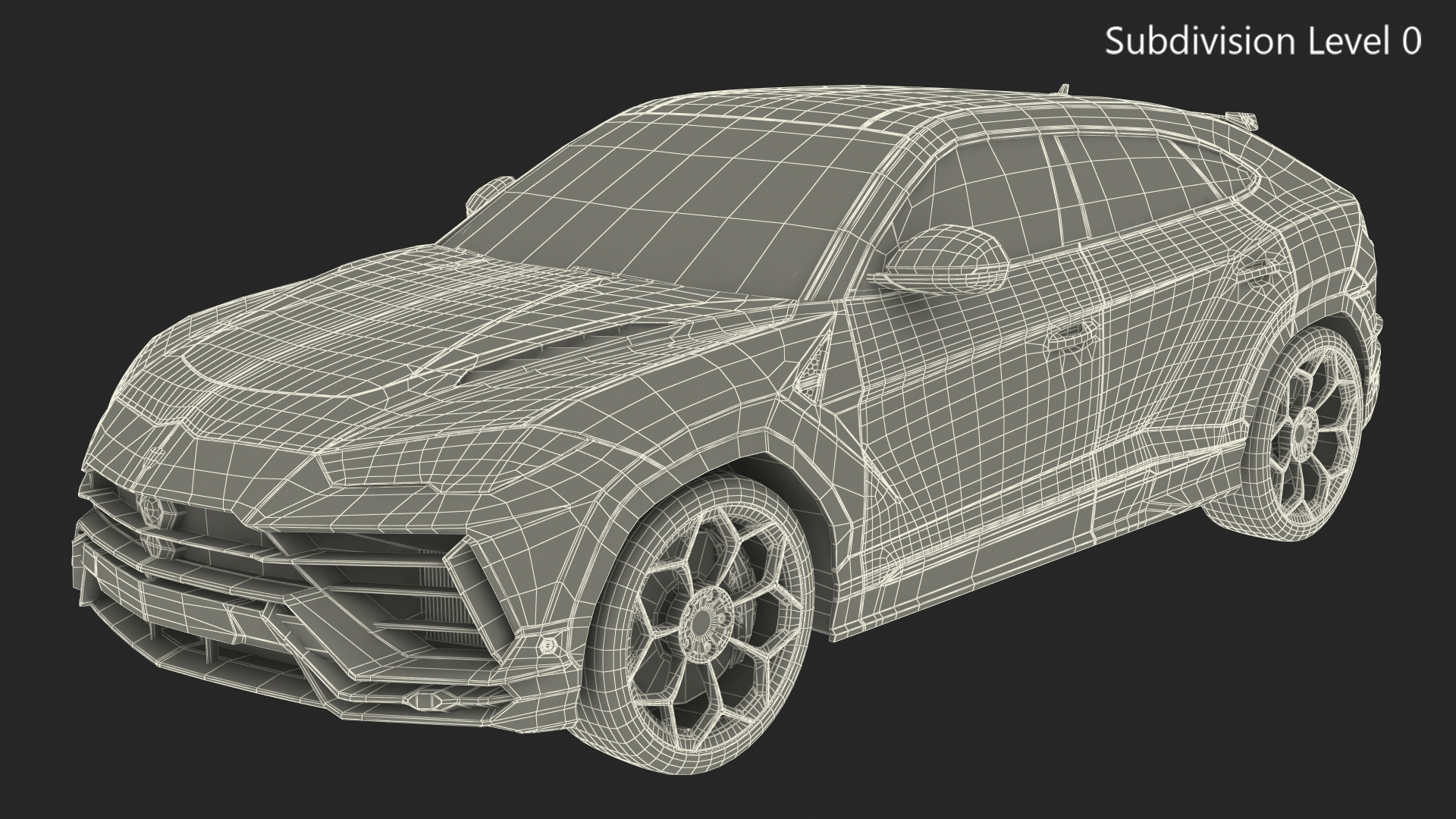 3D model Lamborghini Urus Performante Super Luxury SUV Lights ON
