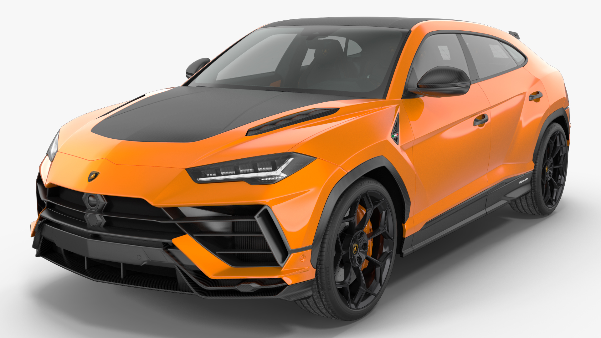 3D model Lamborghini Urus Performante Super Luxury SUV Lights ON
