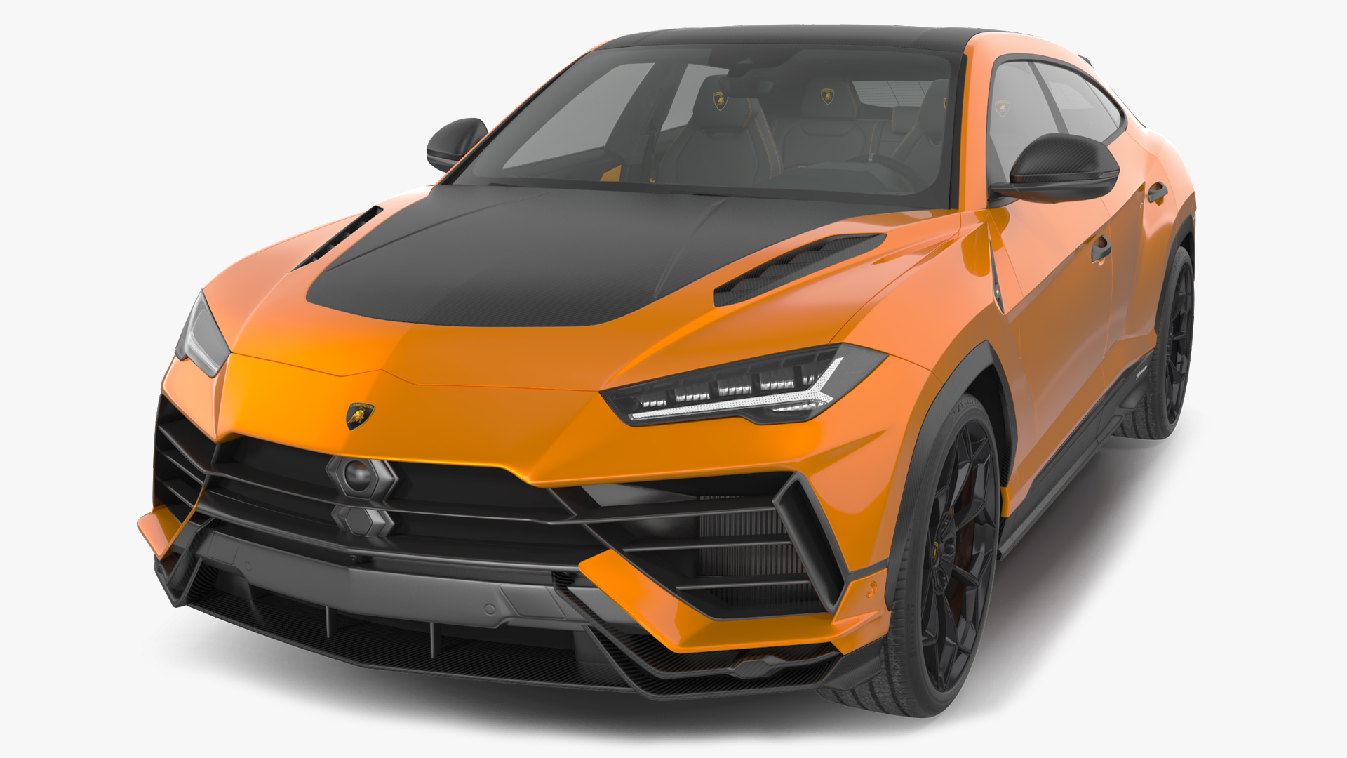 3D model Lamborghini Urus Performante Super Luxury SUV Lights ON