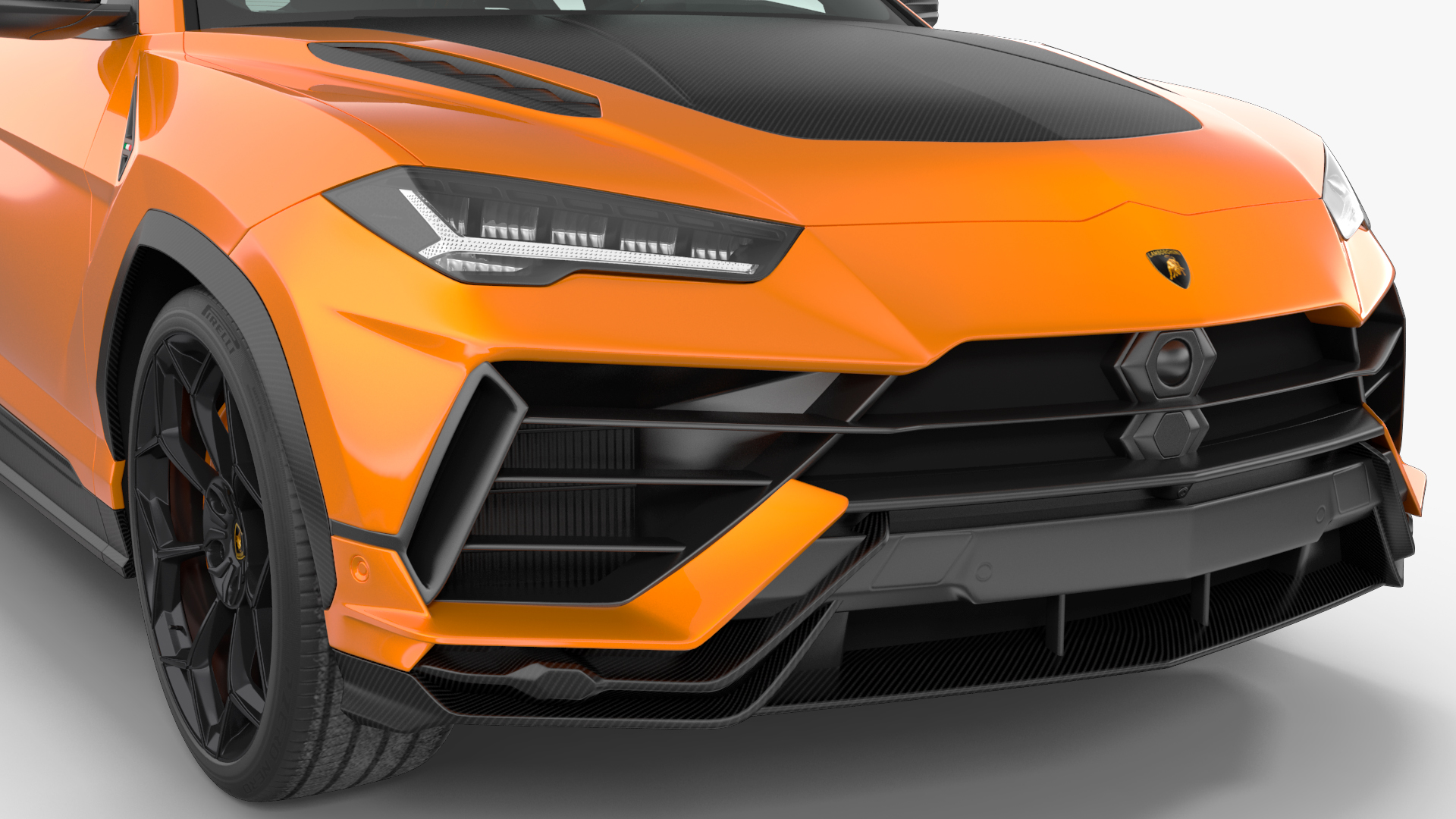 3D model Lamborghini Urus Performante Super Luxury SUV Lights ON