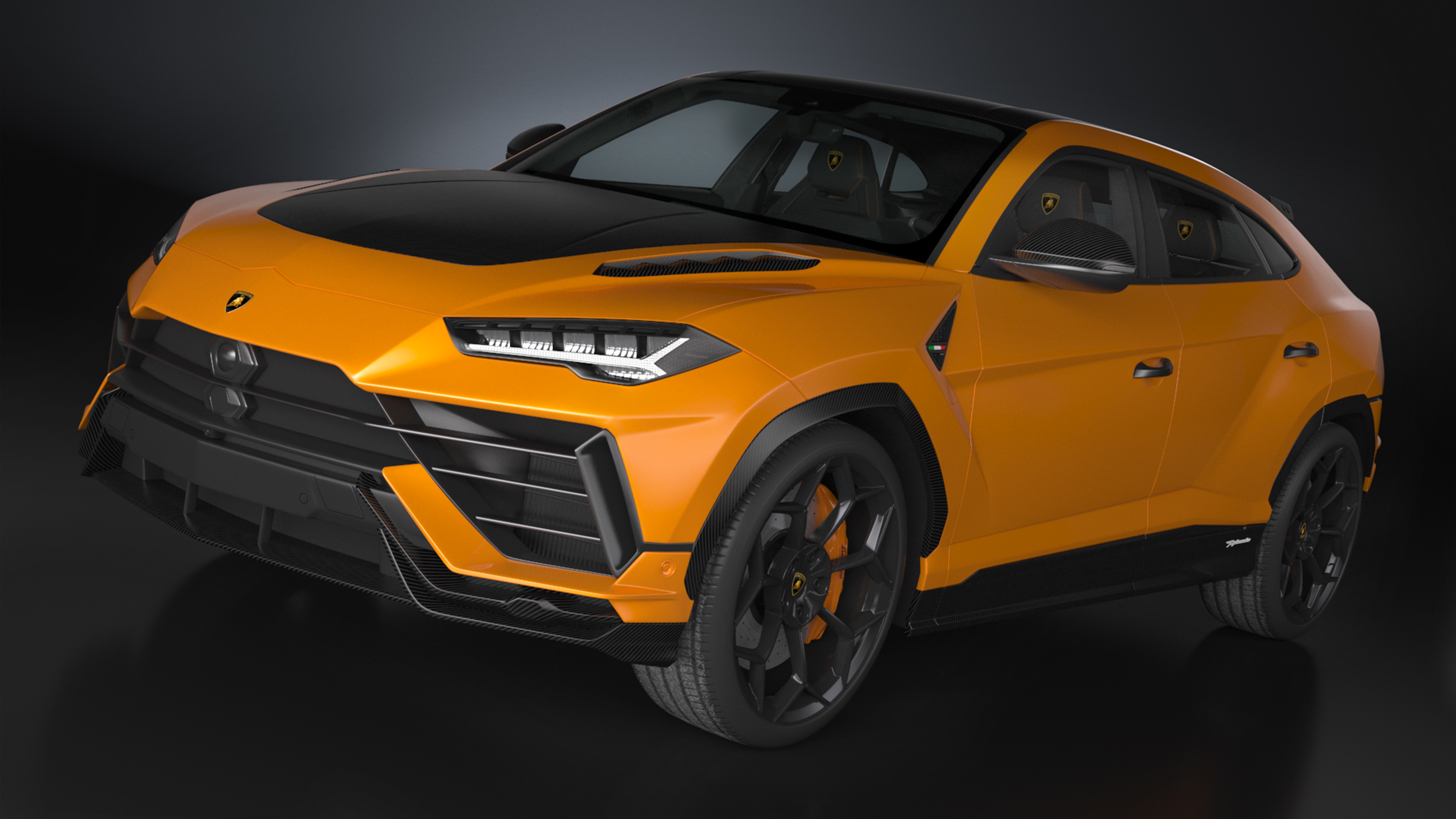 3D model Lamborghini Urus Performante Super Luxury SUV Lights ON