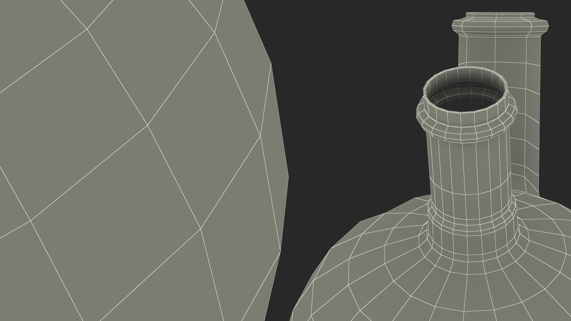3D model Round Bottom 2-neck Flask