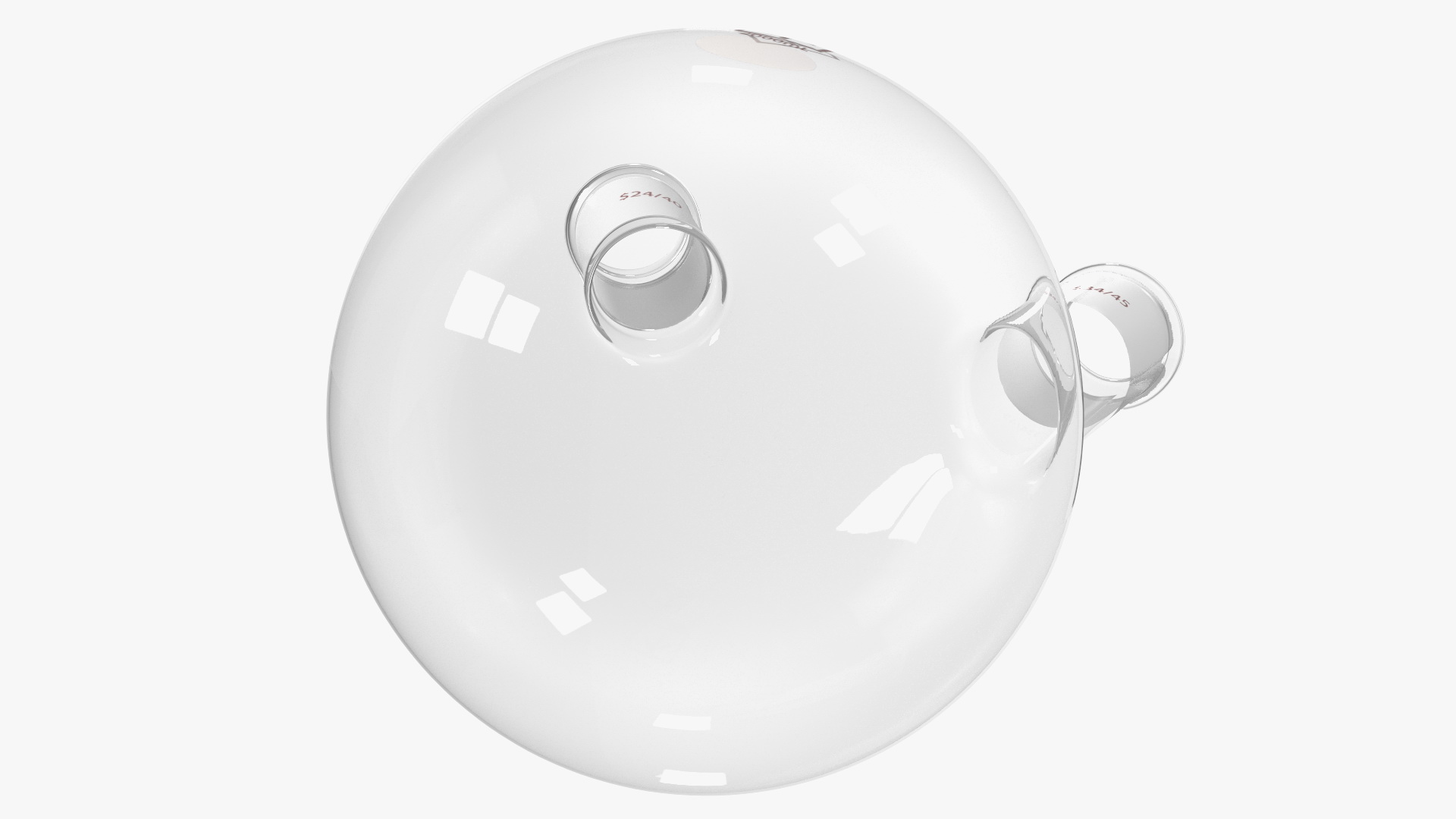 3D model Round Bottom 2-neck Flask
