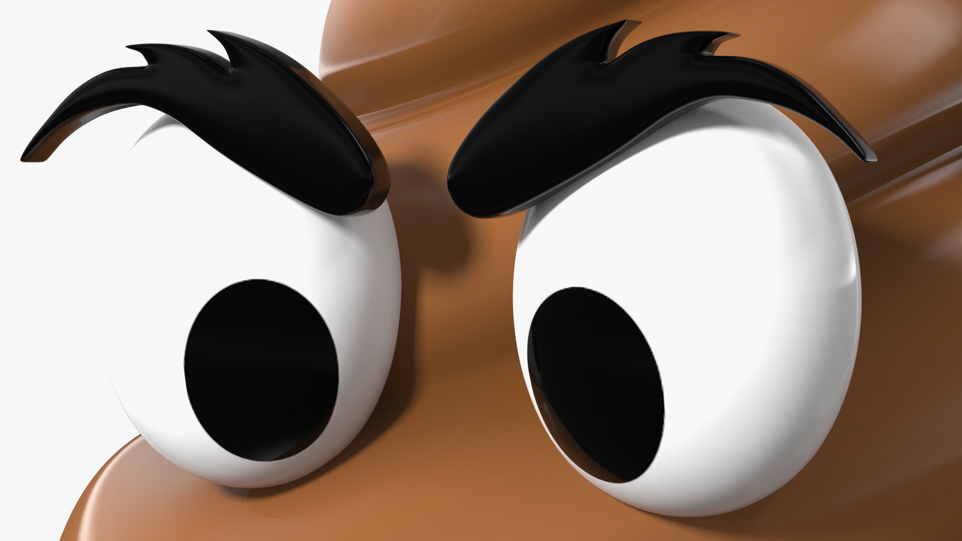 3D model Frowning Face Poop Emoji Smile