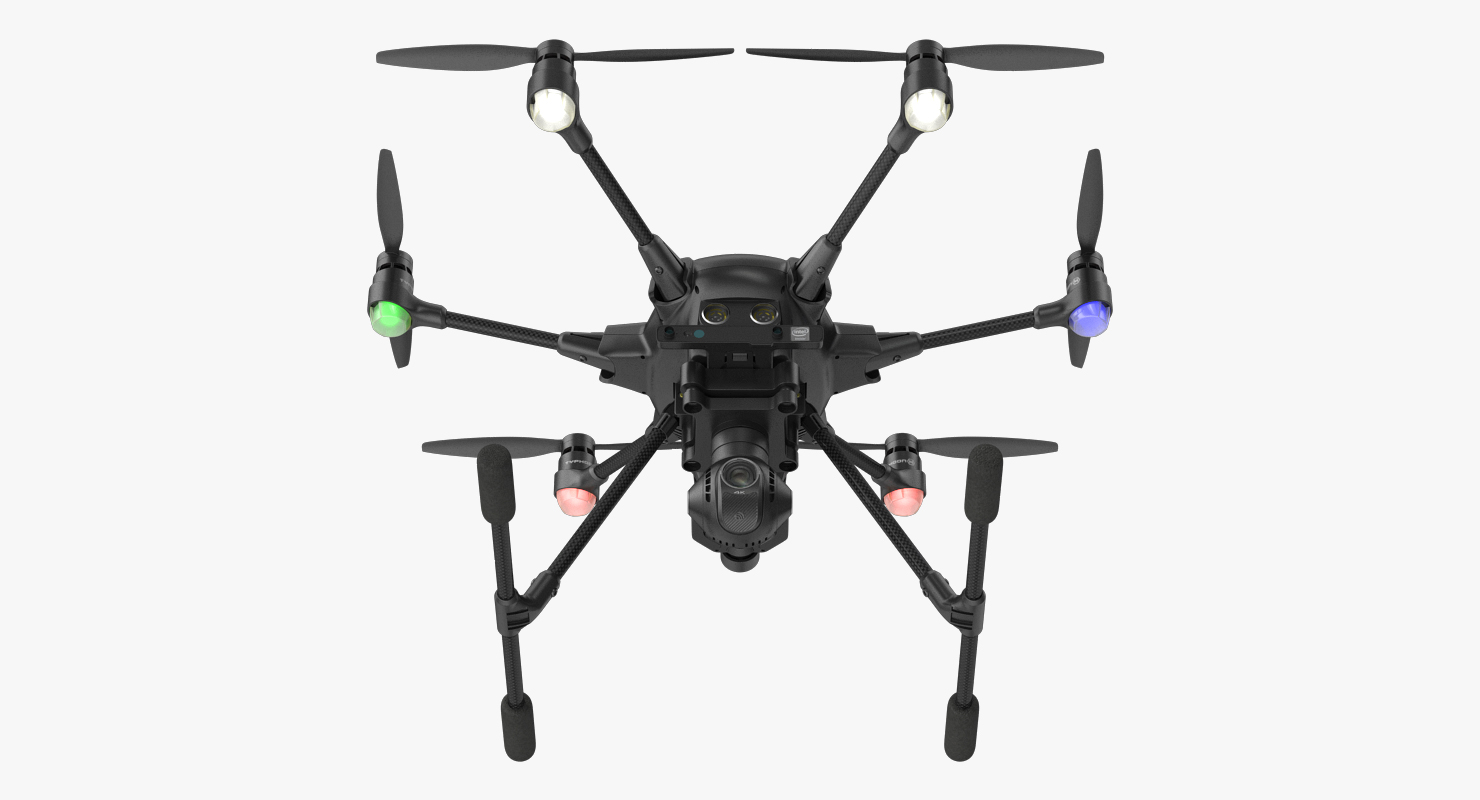 Hexacopter Yuneec Typhoon H Rigged 3D model