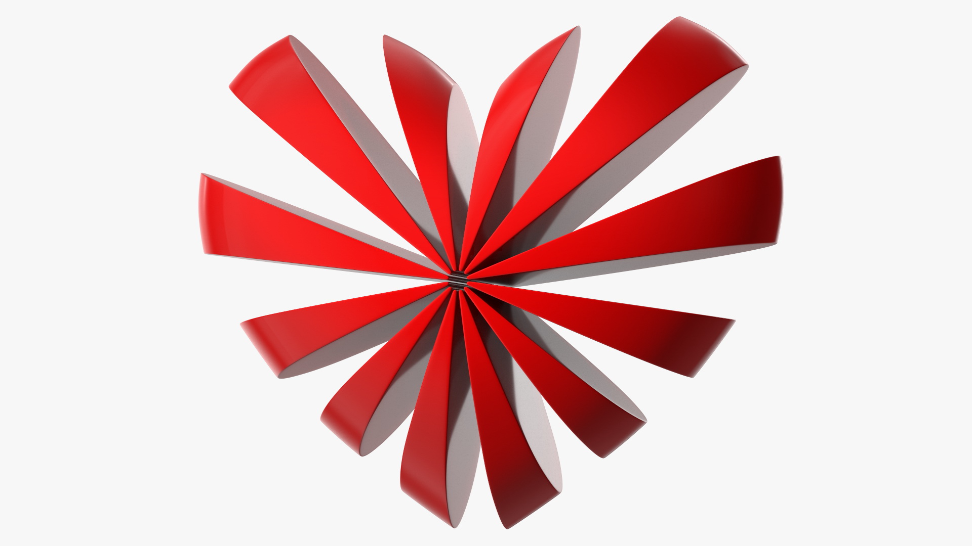 Heart with Radial Sections Emoji 3D