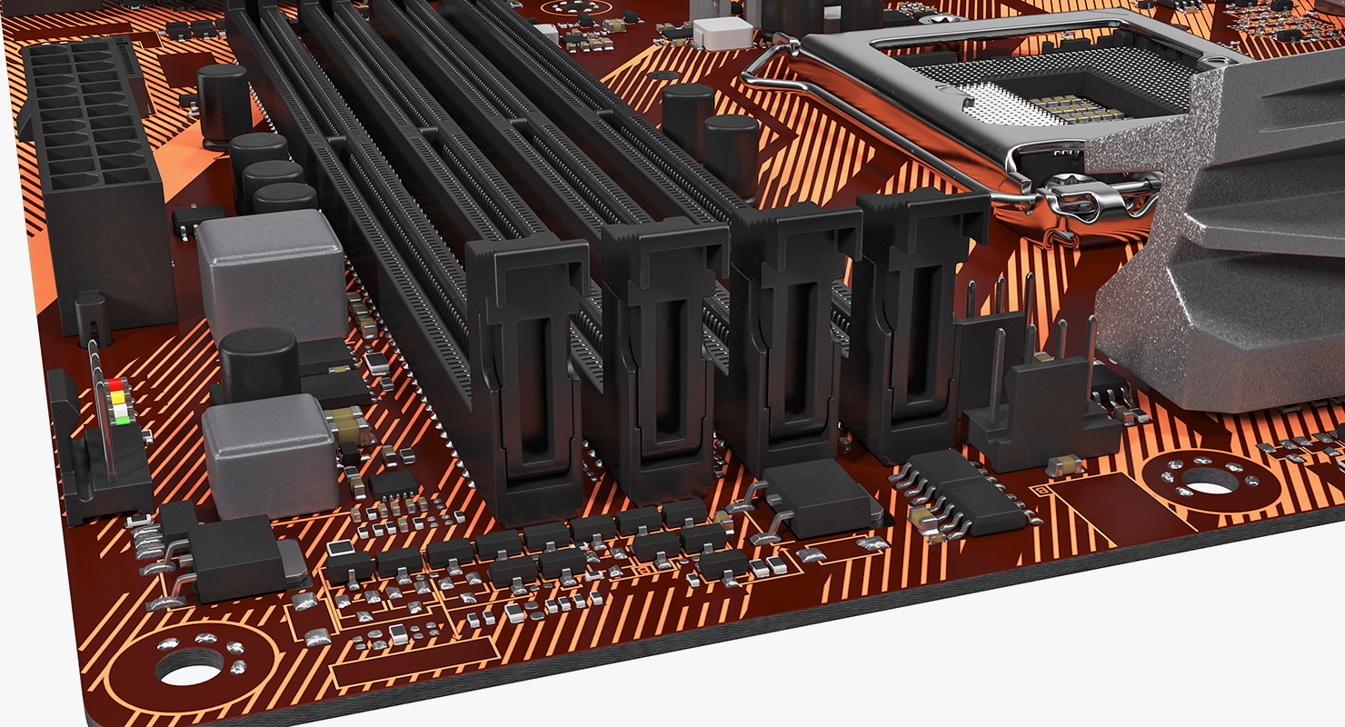 3D Gaming Motherboard model