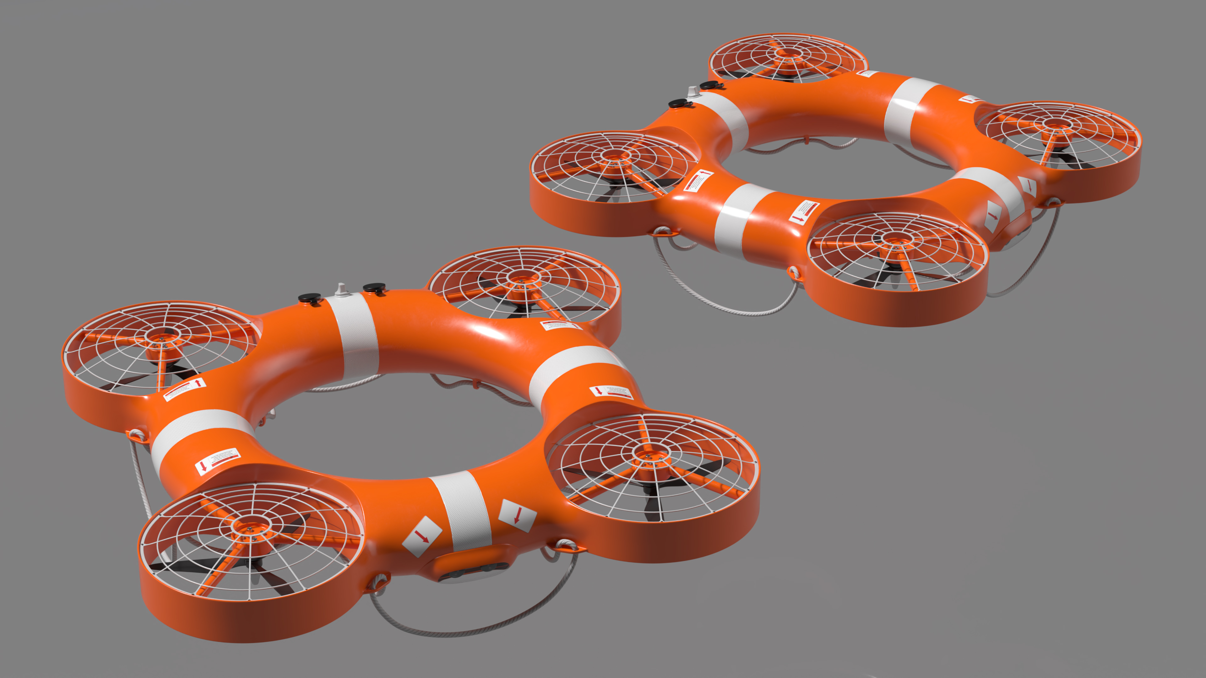 3D model Water Rescue Drone Orange
