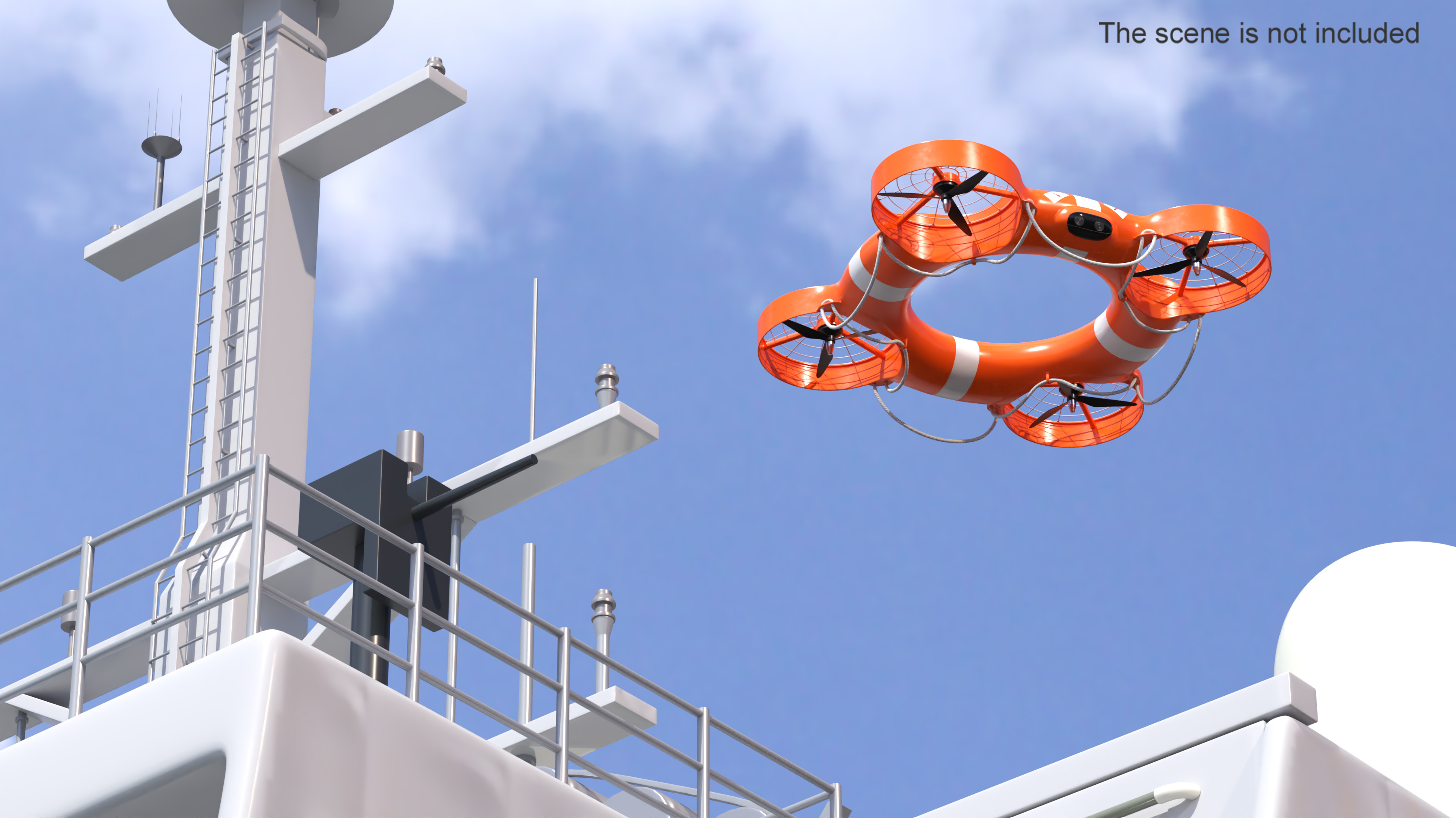 3D model Water Rescue Drone Orange