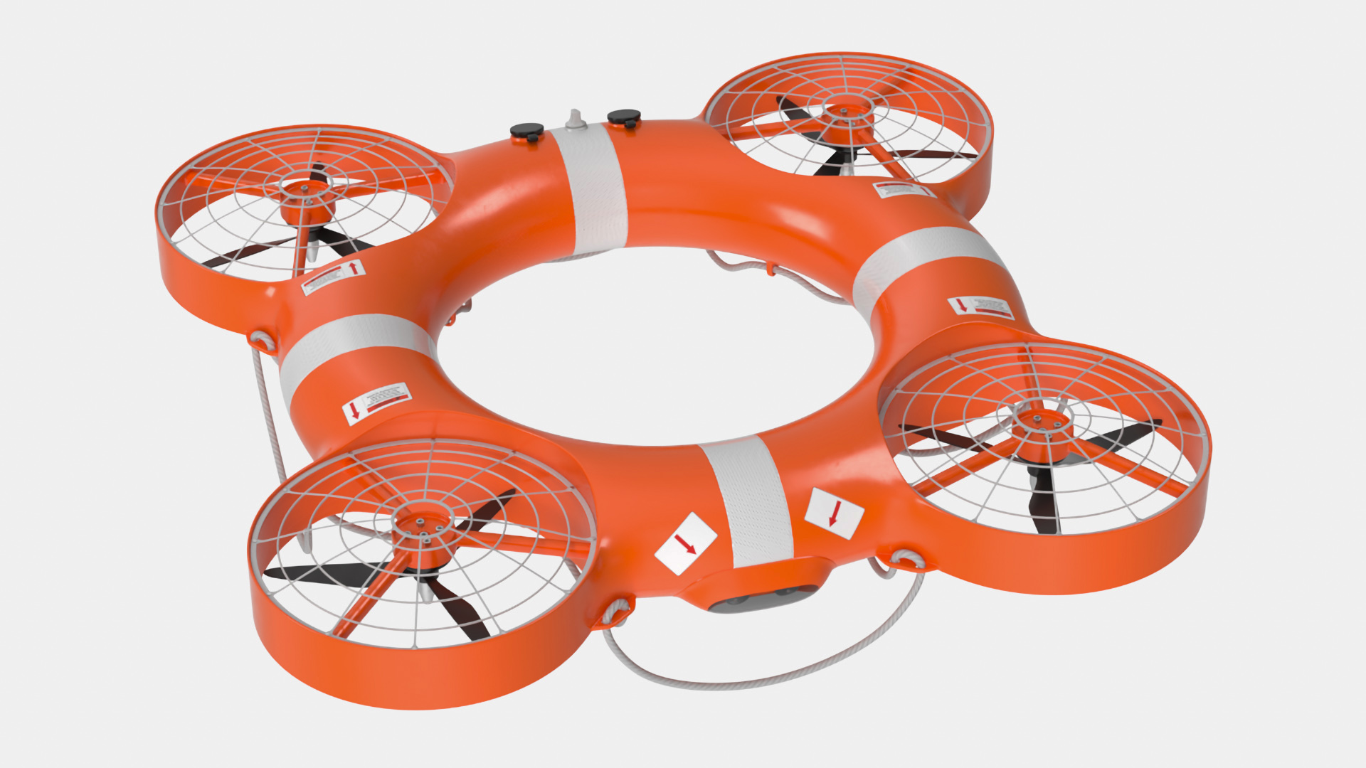 3D model Water Rescue Drone Orange