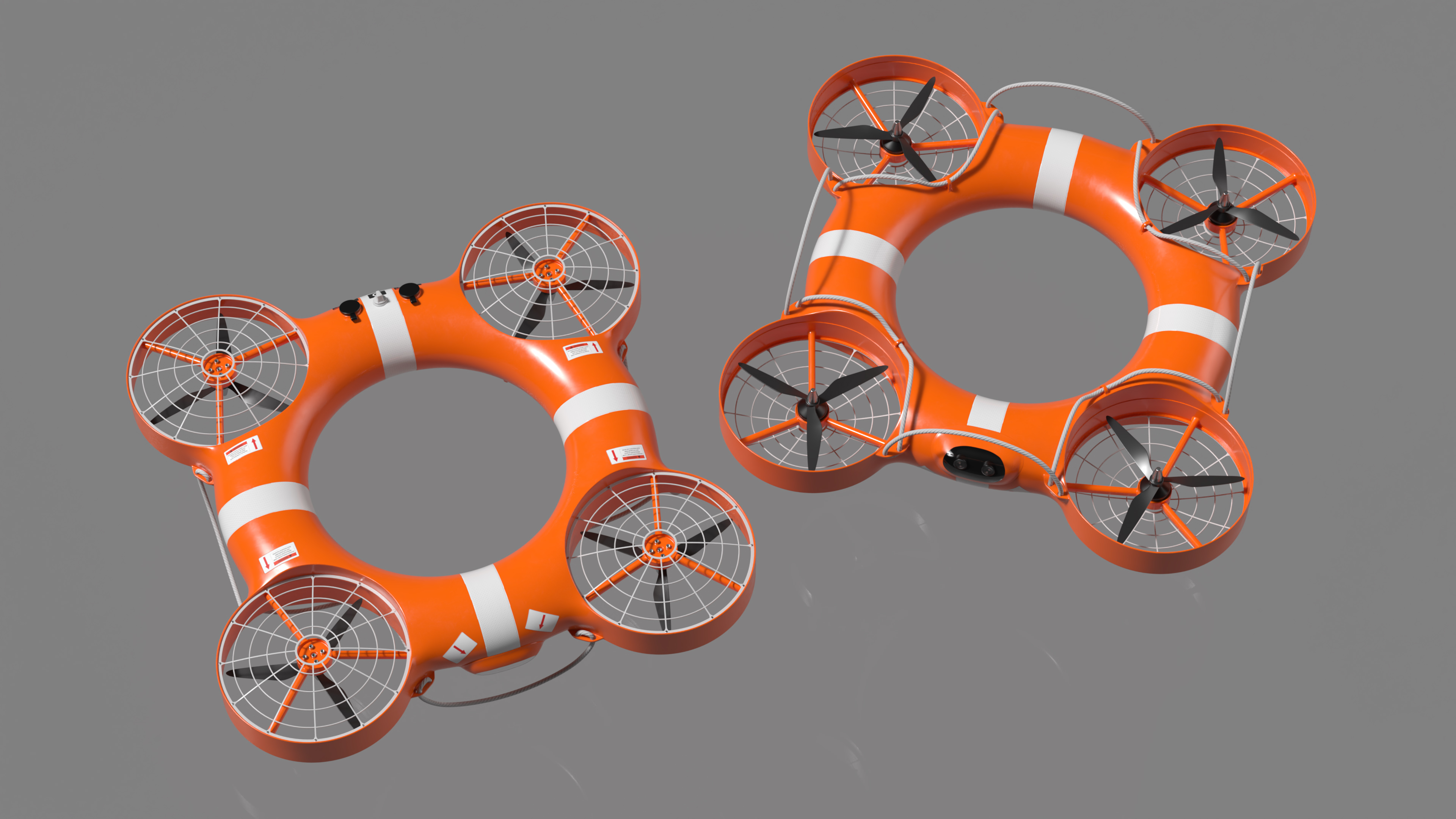 3D model Water Rescue Drone Orange