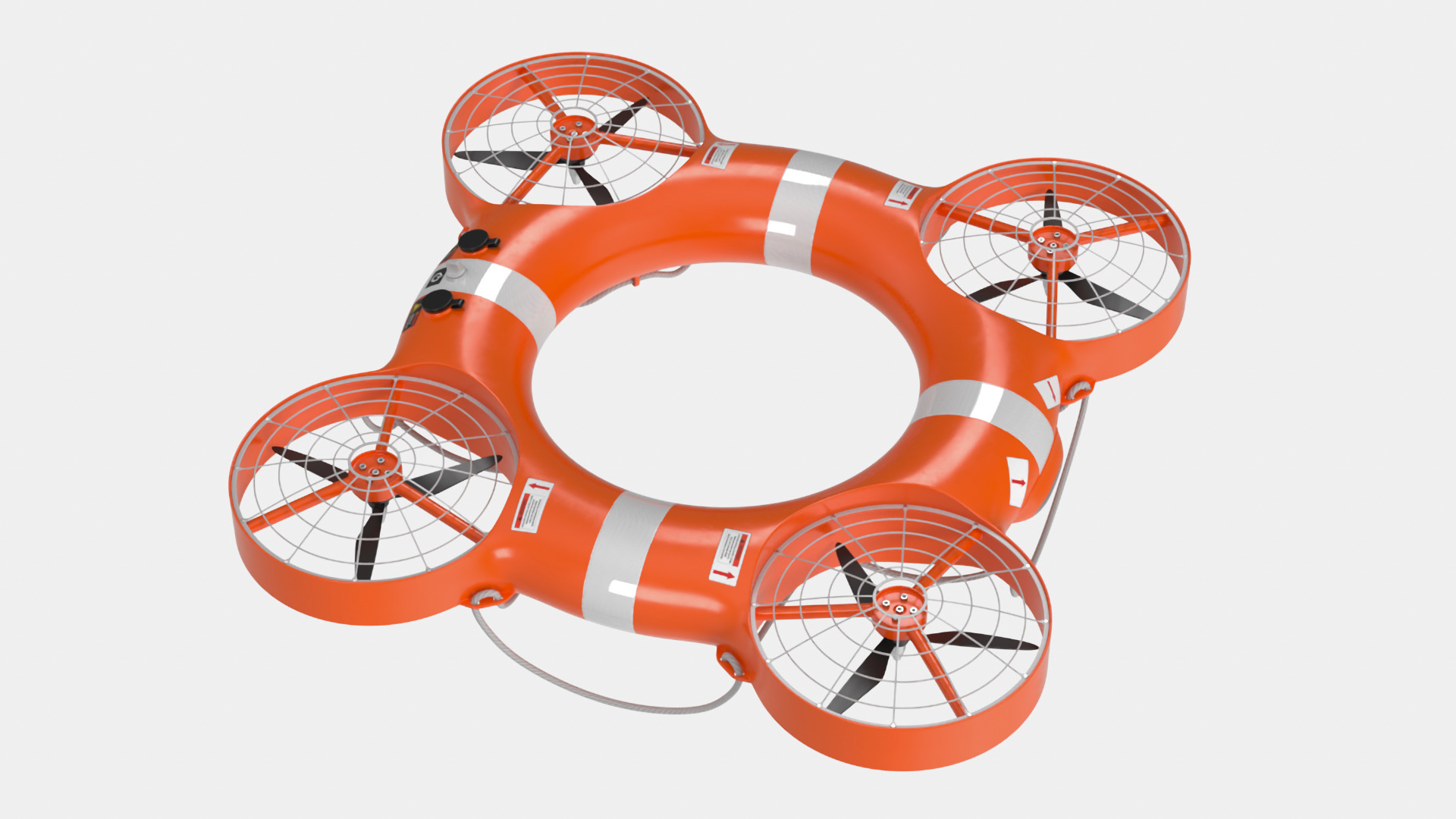 3D model Water Rescue Drone Orange
